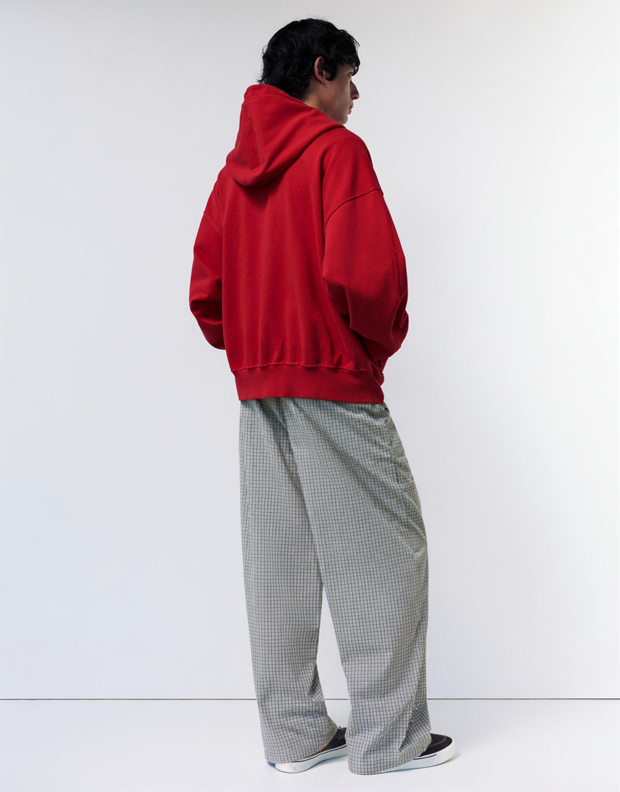 Checked jogging trousers — Blue/White