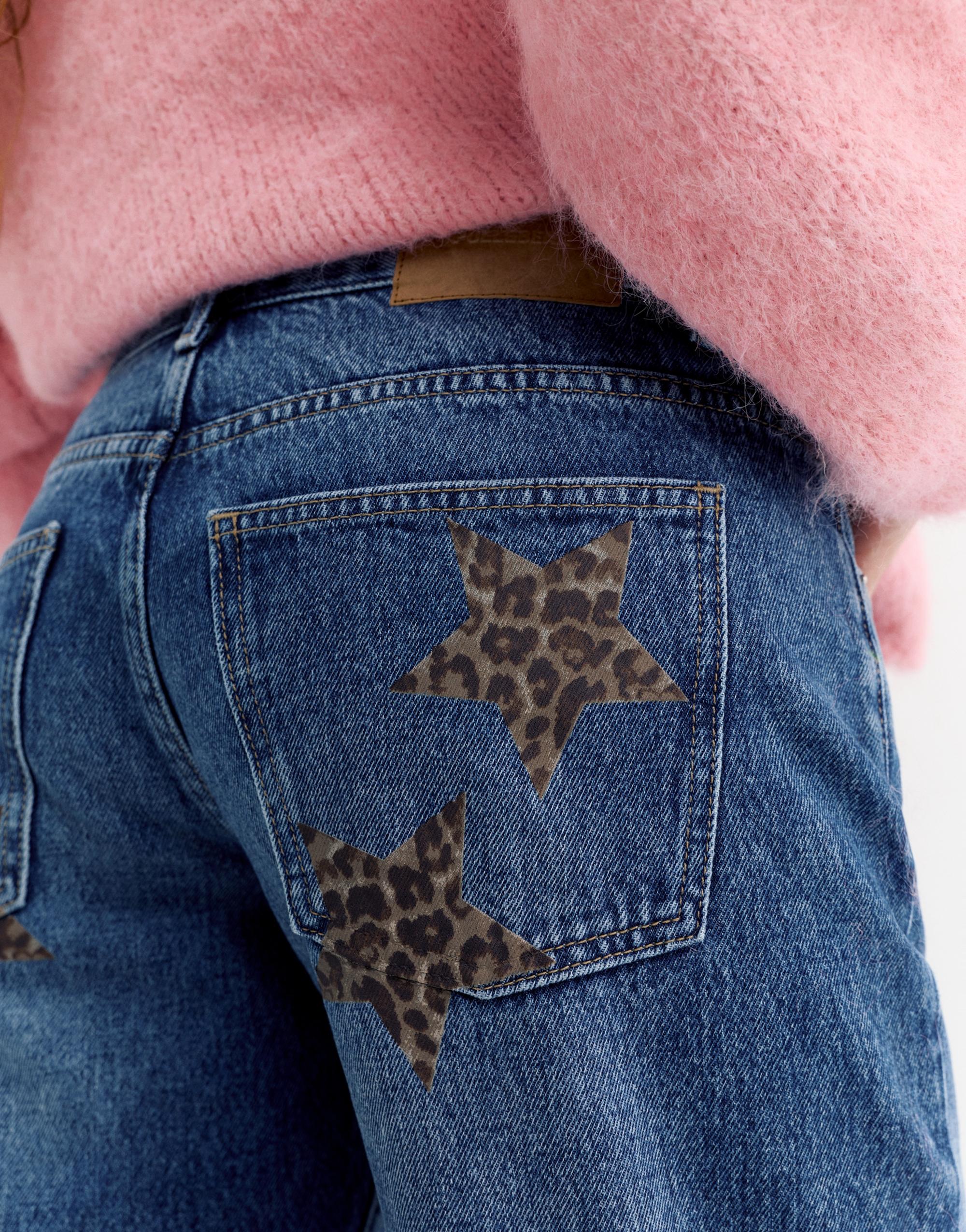 Yıldız detaylı straight fit jean - Görsel 56