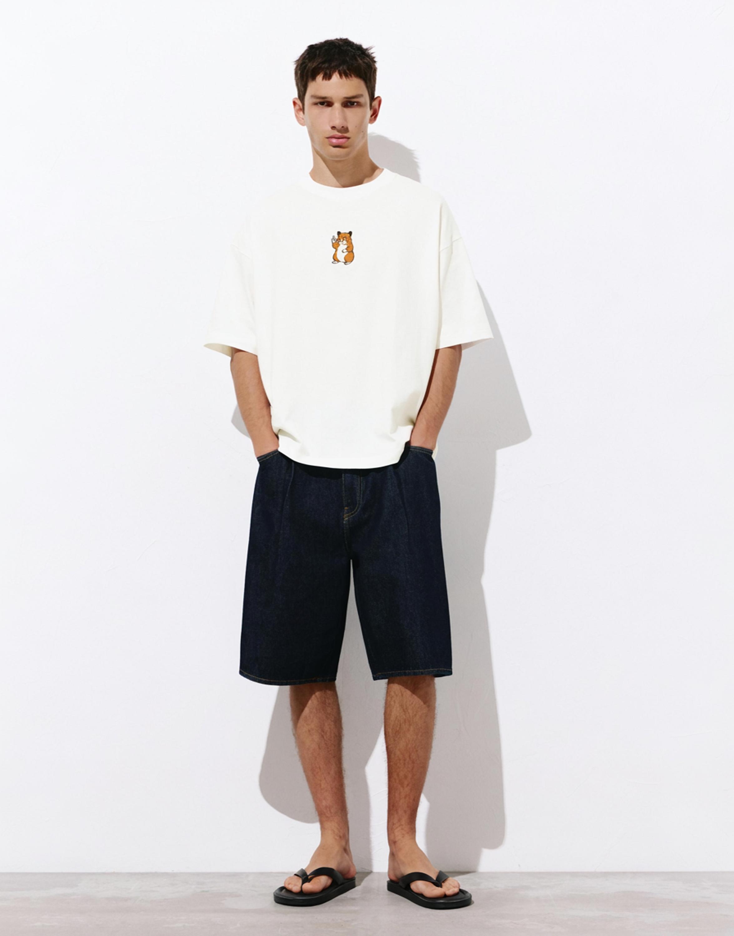 Hamster graphic T-shirt — White