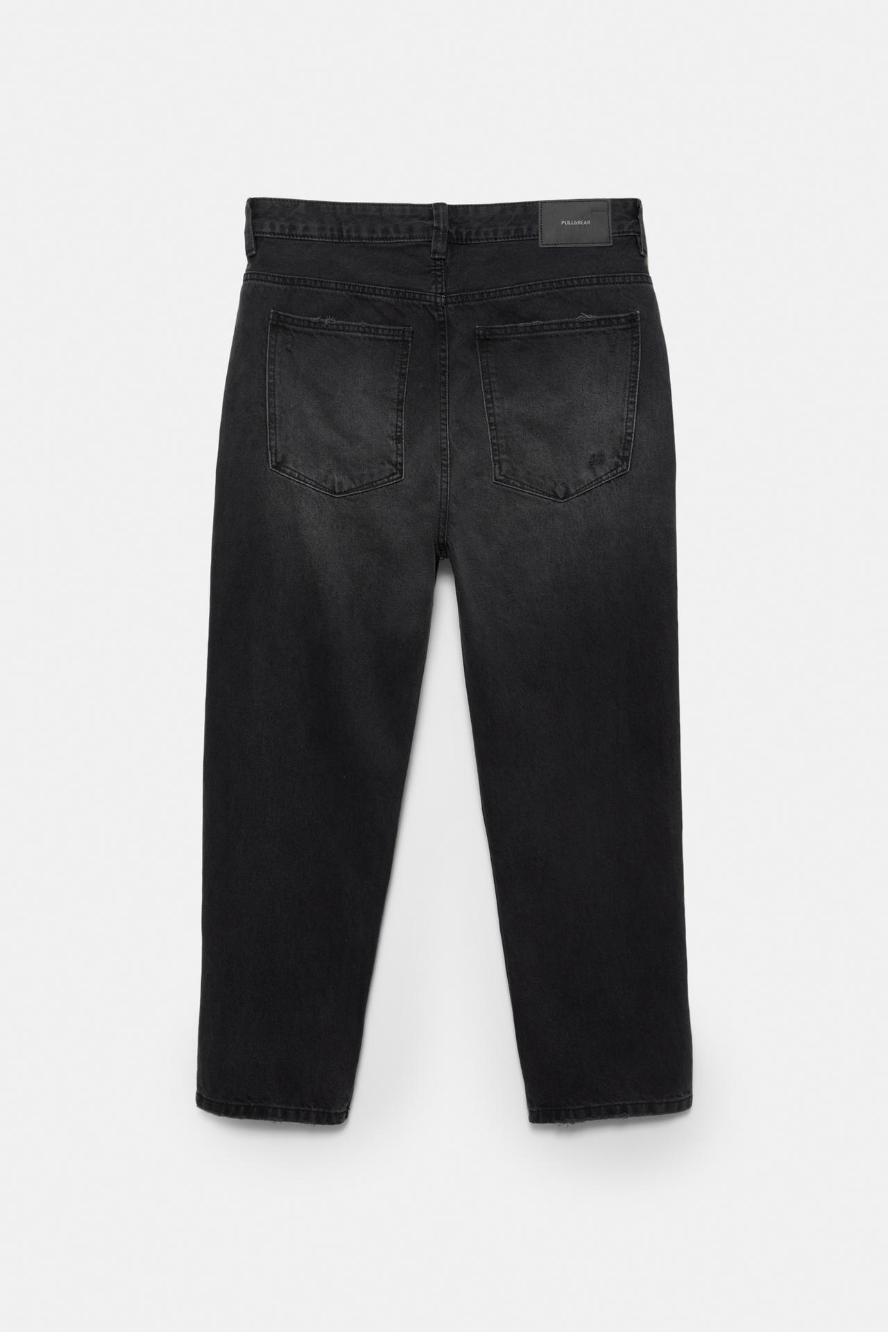 Relaxed fit ripped jeans — Faded black