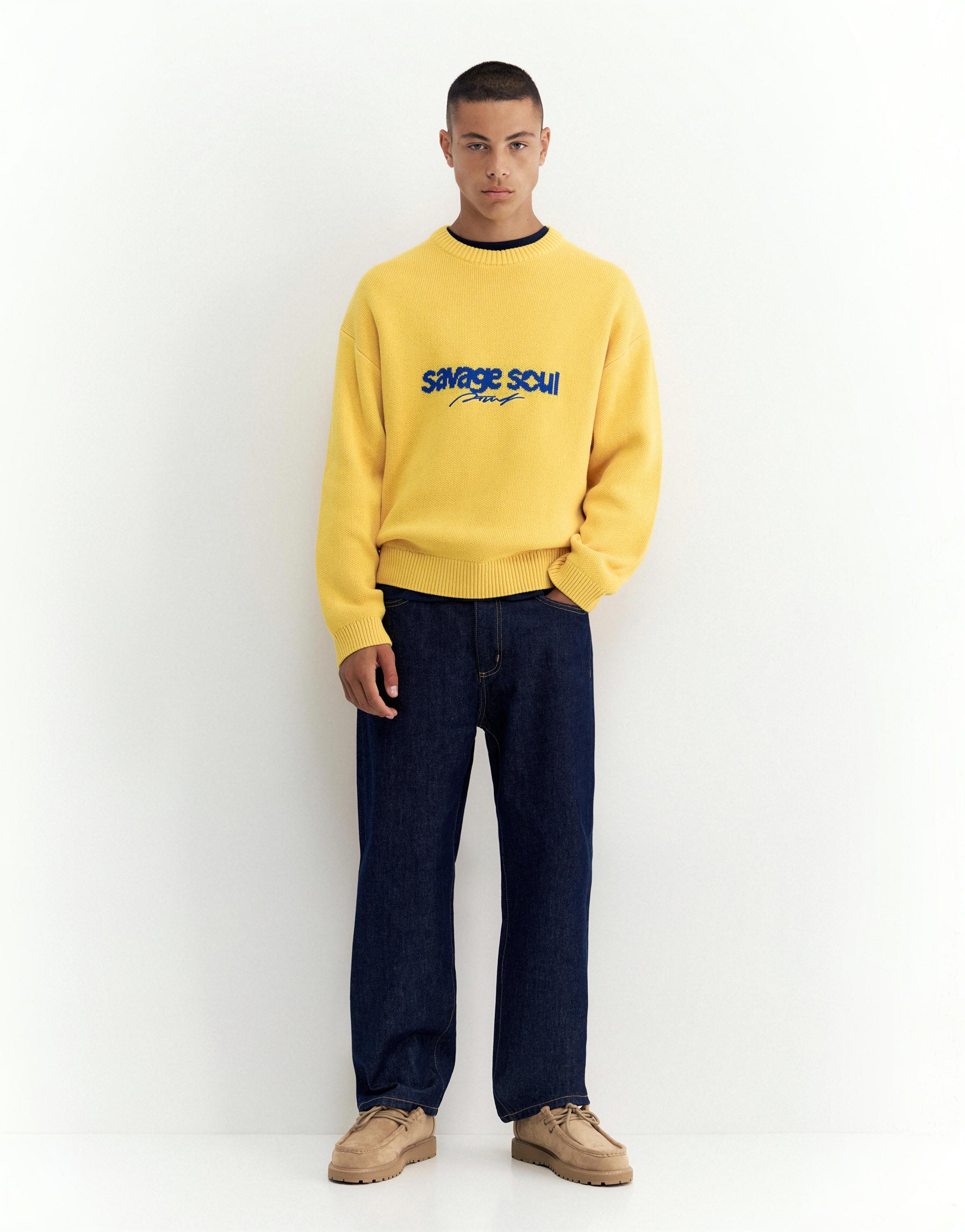 STWD graphic jumper — Yellow