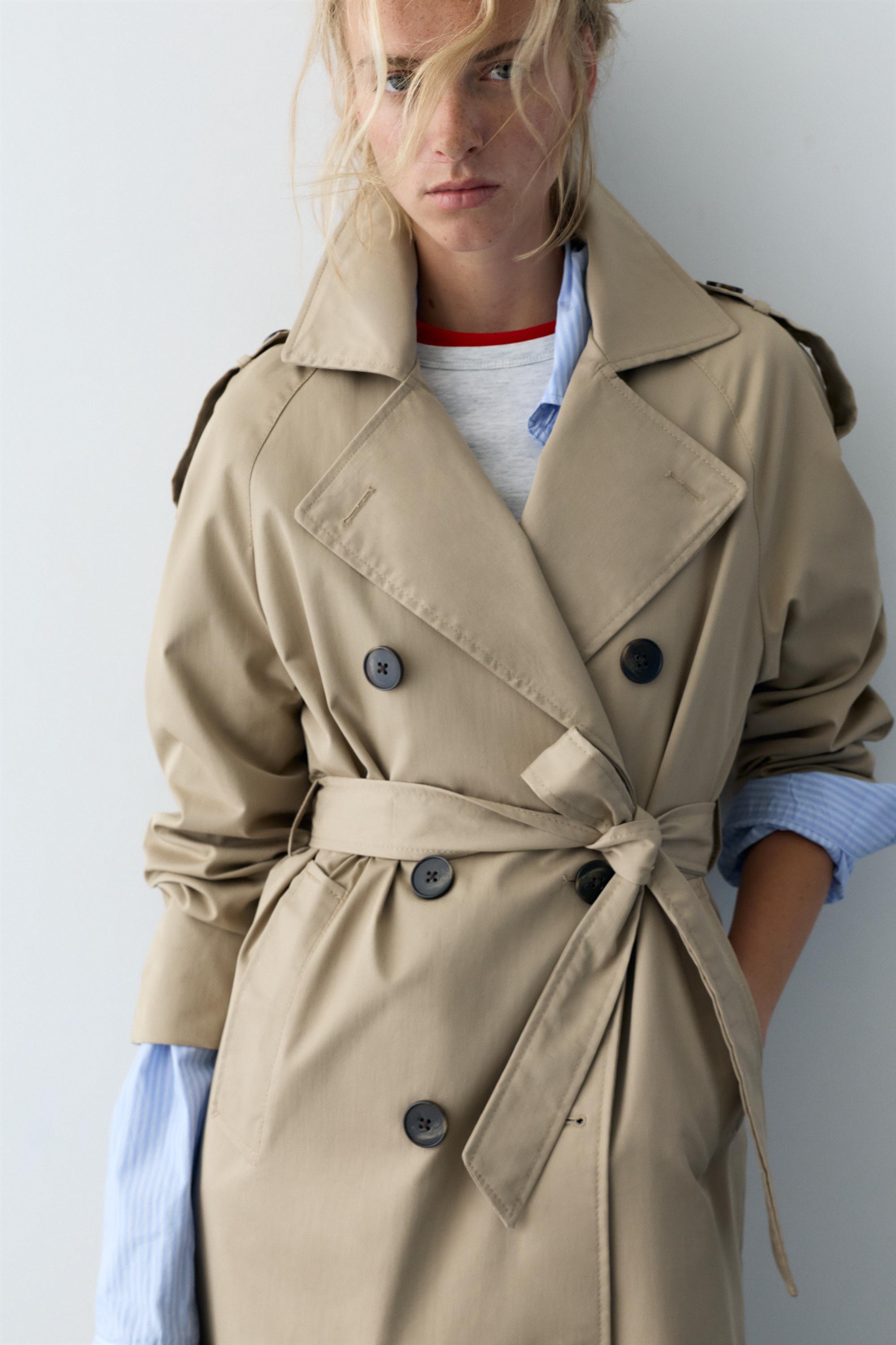 Kemerli uzun trençkot - Görsel 7