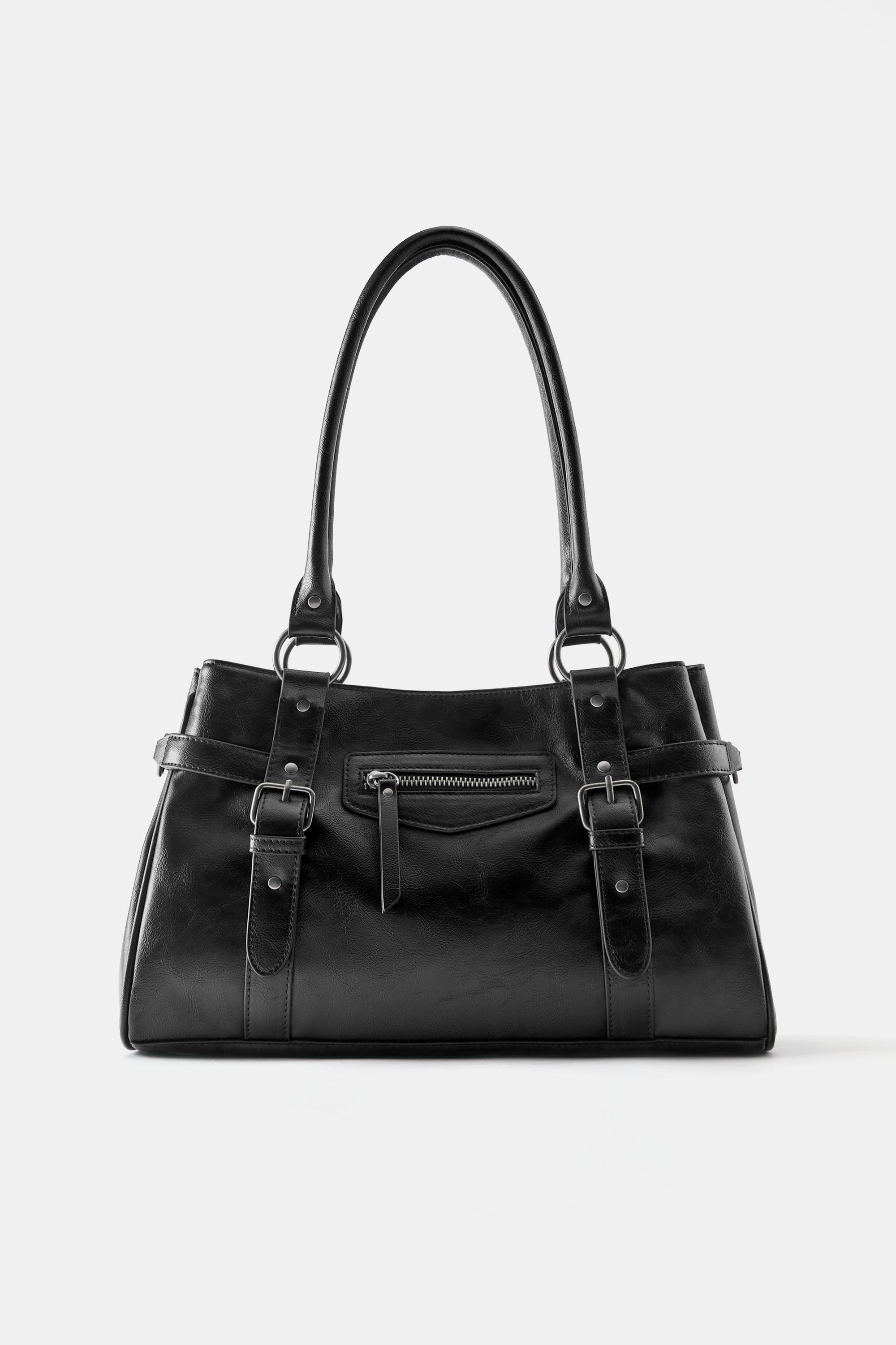 Buckled shopper bag — Black