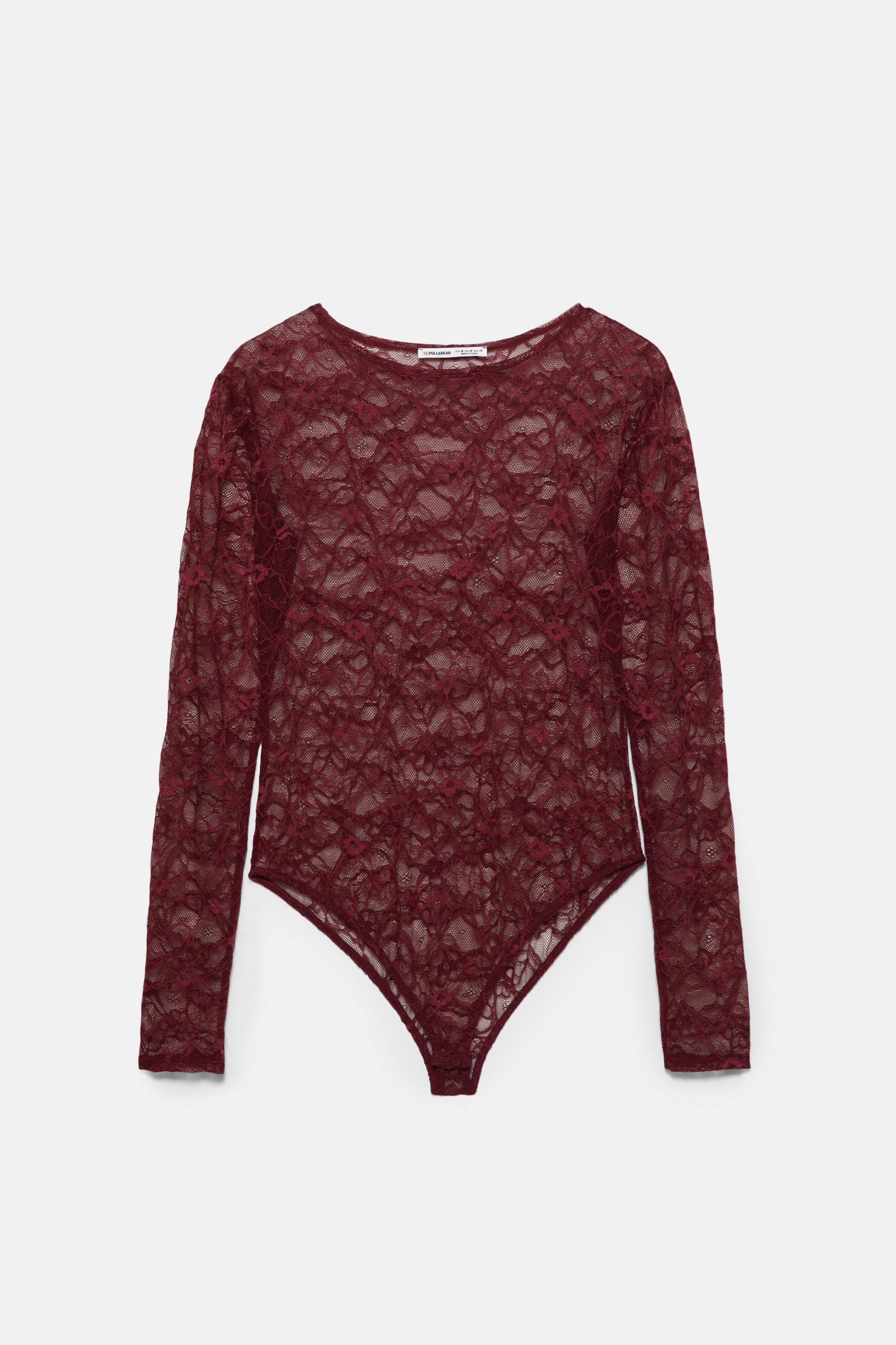 Dantelli uzun kollu body - Görsel 18