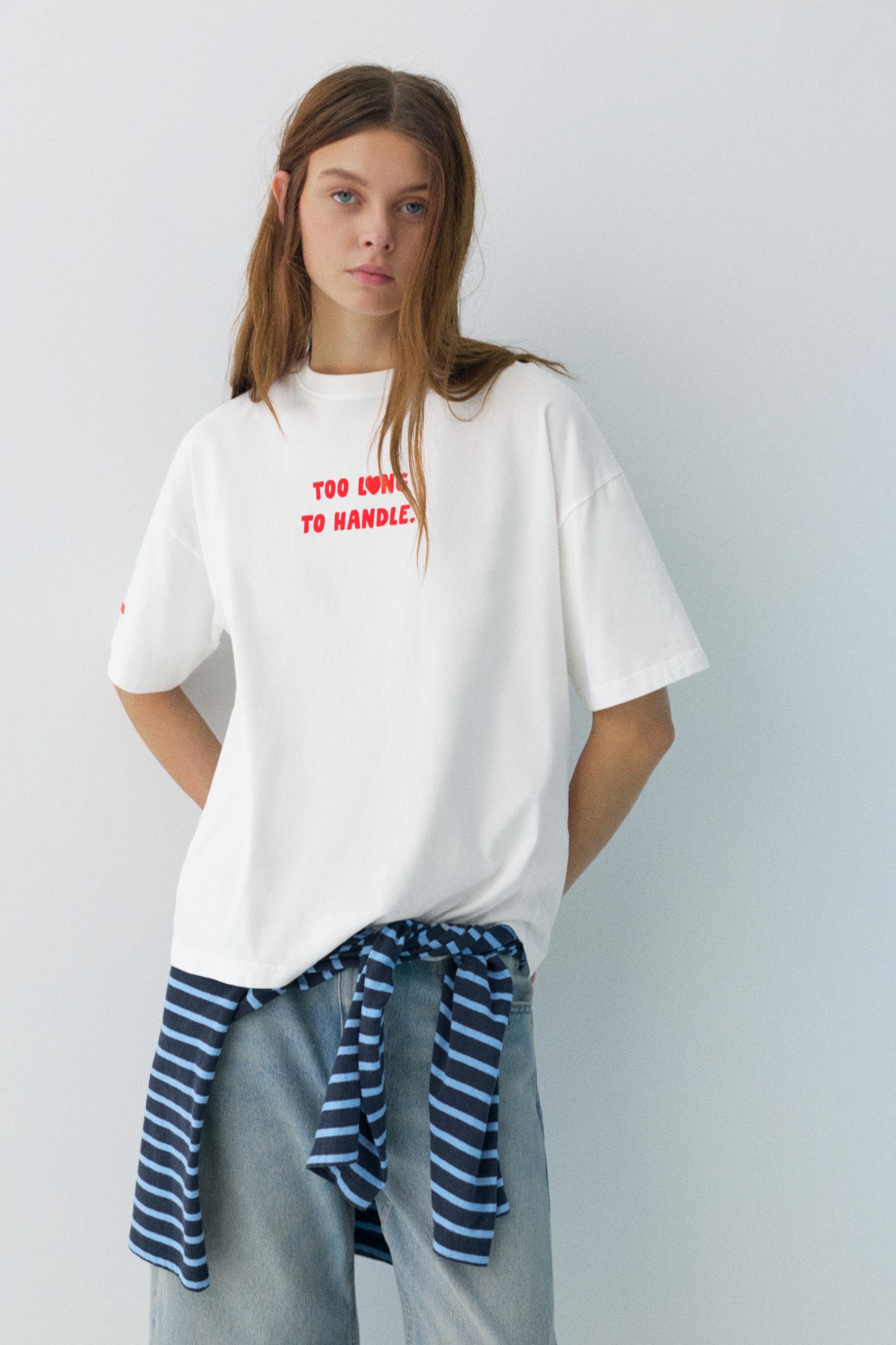 Köpek grafik baskılı ve yazılı t-shirt