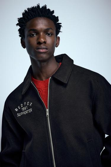 Wool-blend zip-up jacket — Navy 4