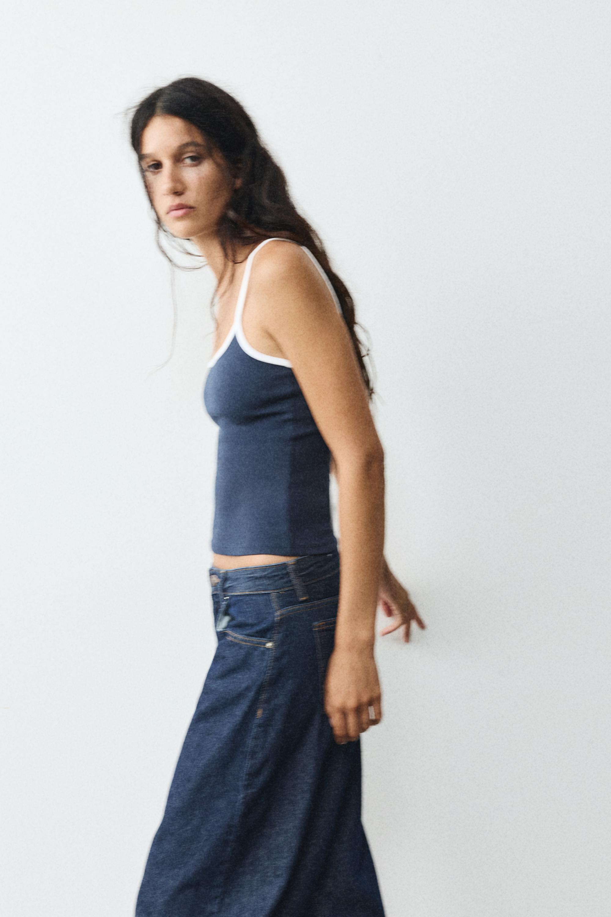Thin strap top — Navy