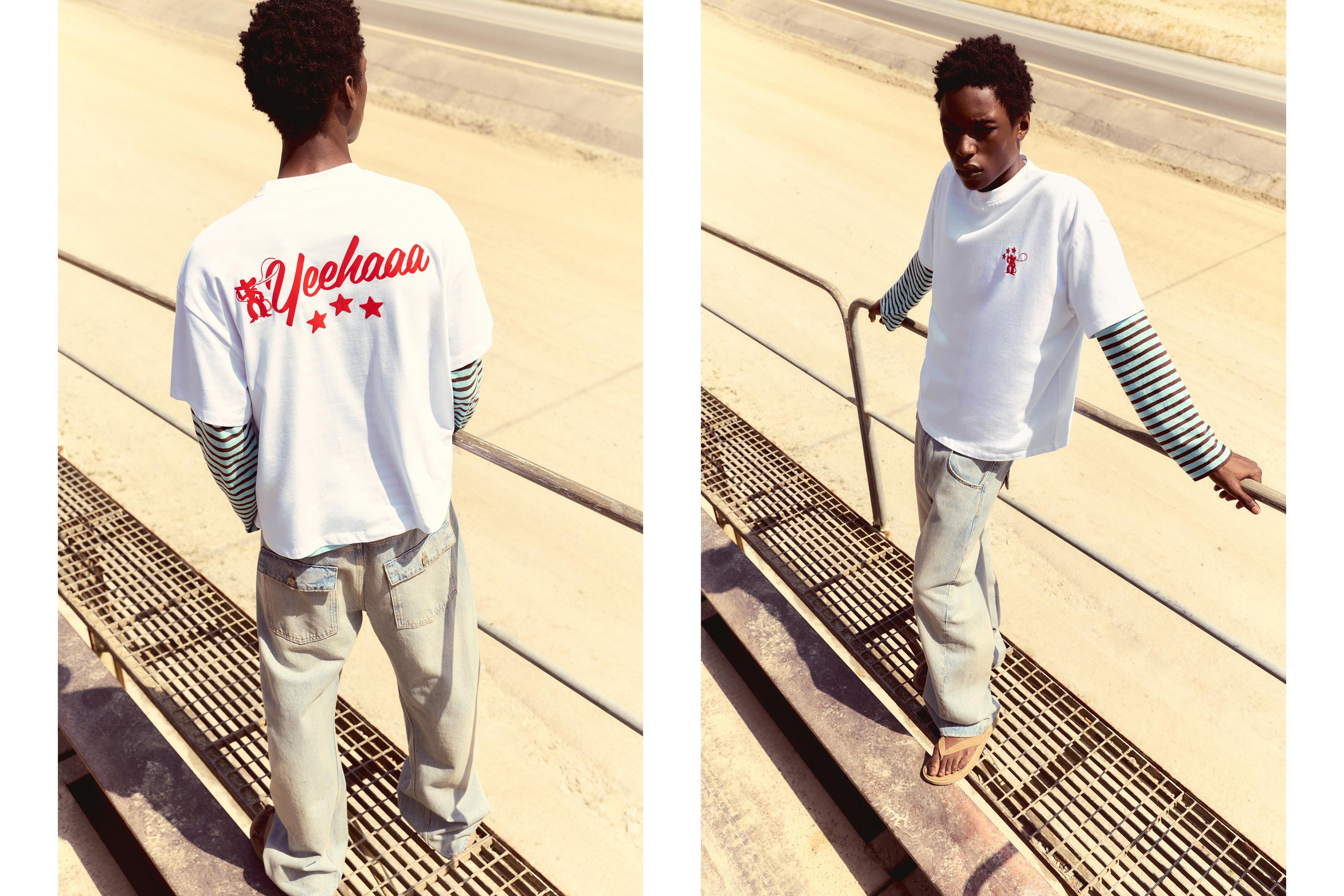 Cowboy graphic T-shirt — Off white