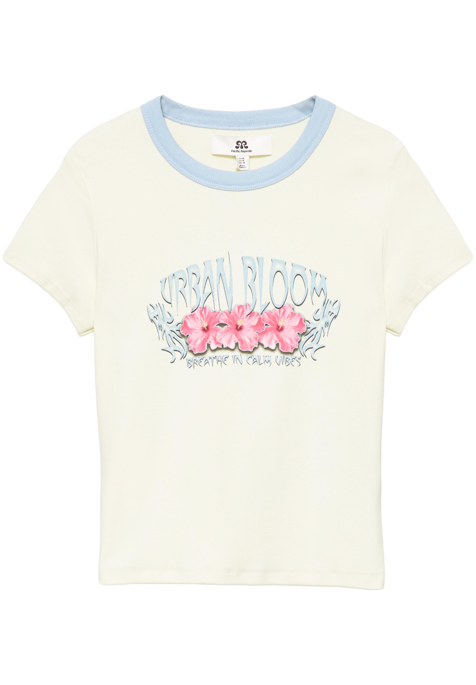Floral graphic T-shirt — Pale yellow