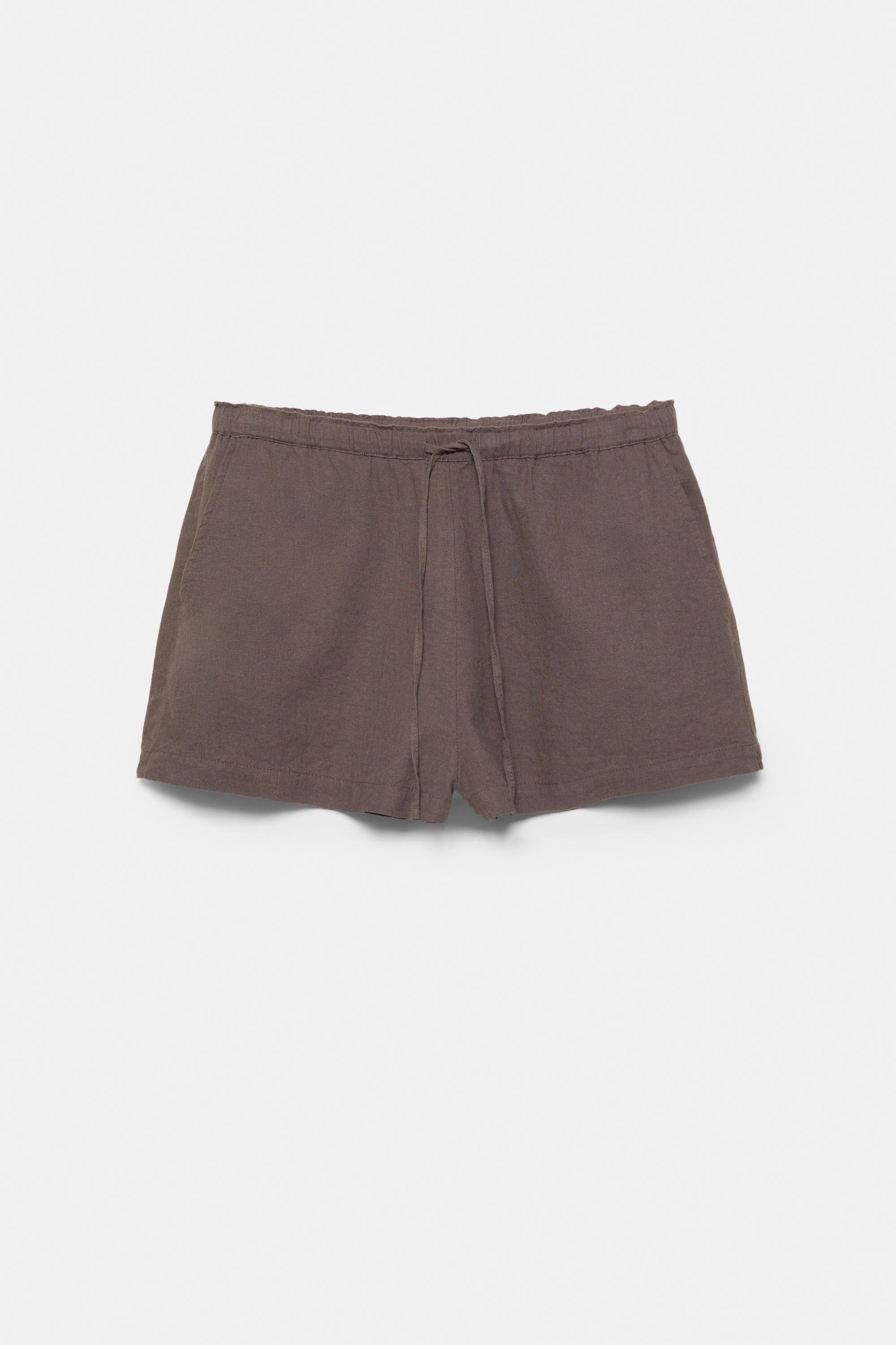 Ketenli şort - Görsel 38