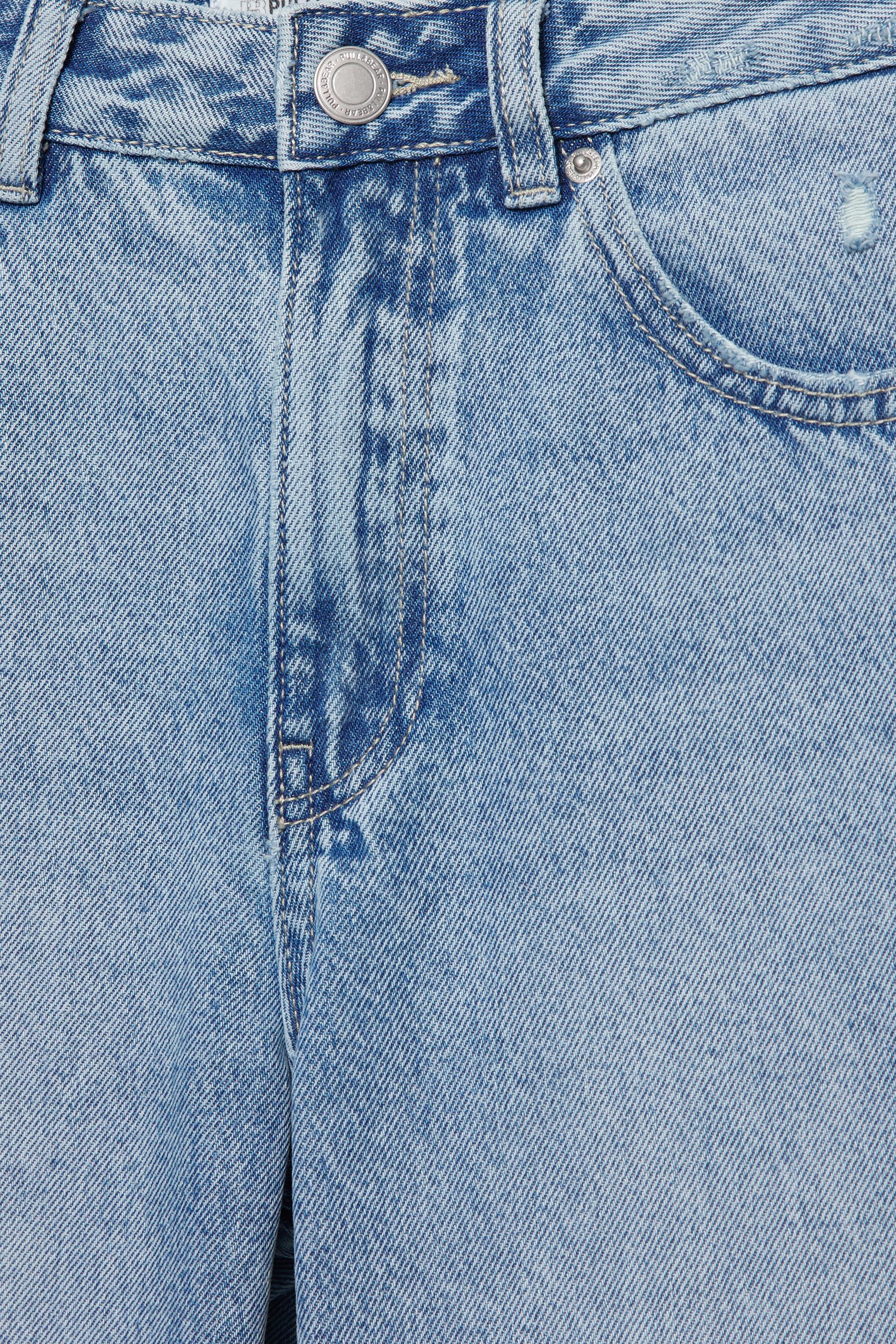 High-waist wide-leg jeans — Sky blue
