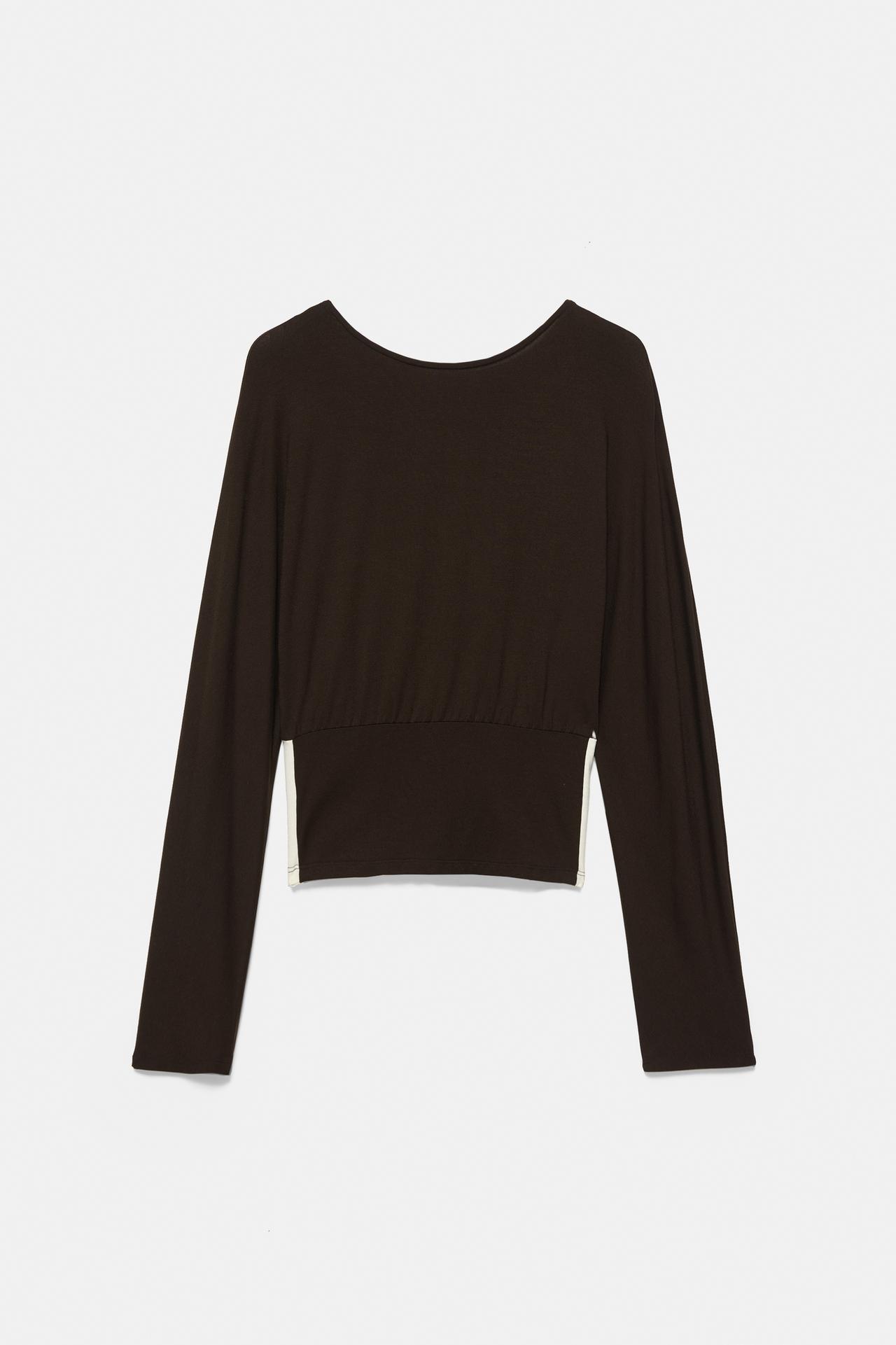 Cummerbund top — Brown