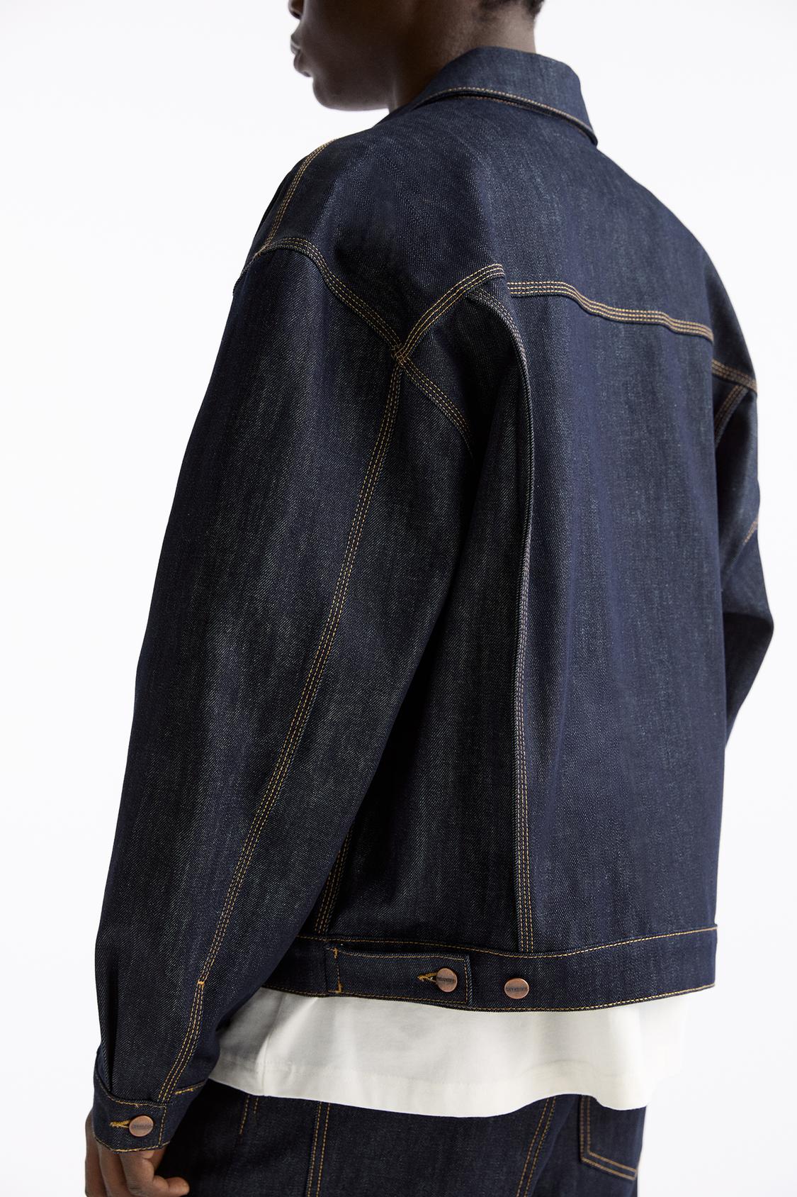Dunkelblaue Jeansjacke - PULL&BEAR