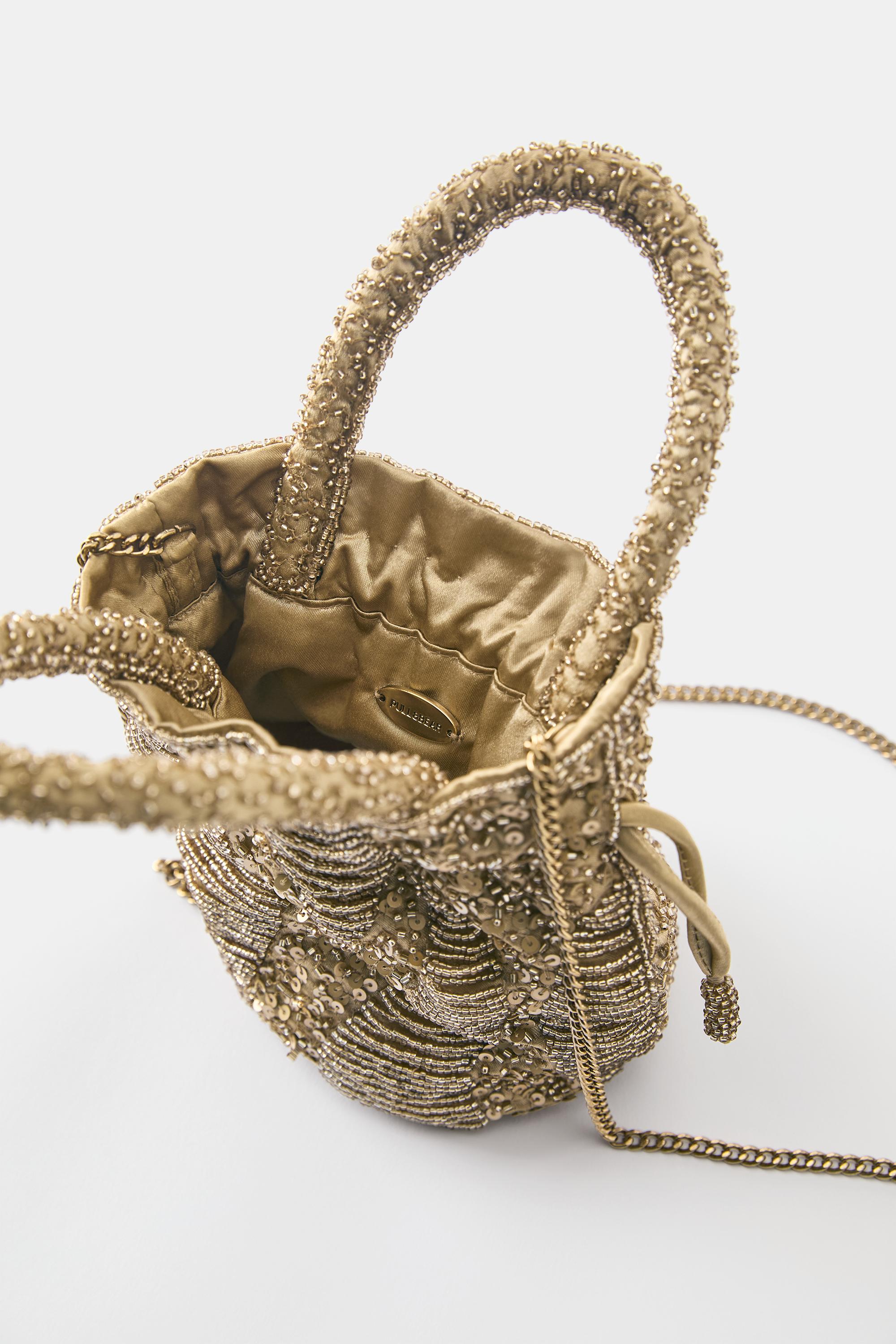 Beaded bag — Gold