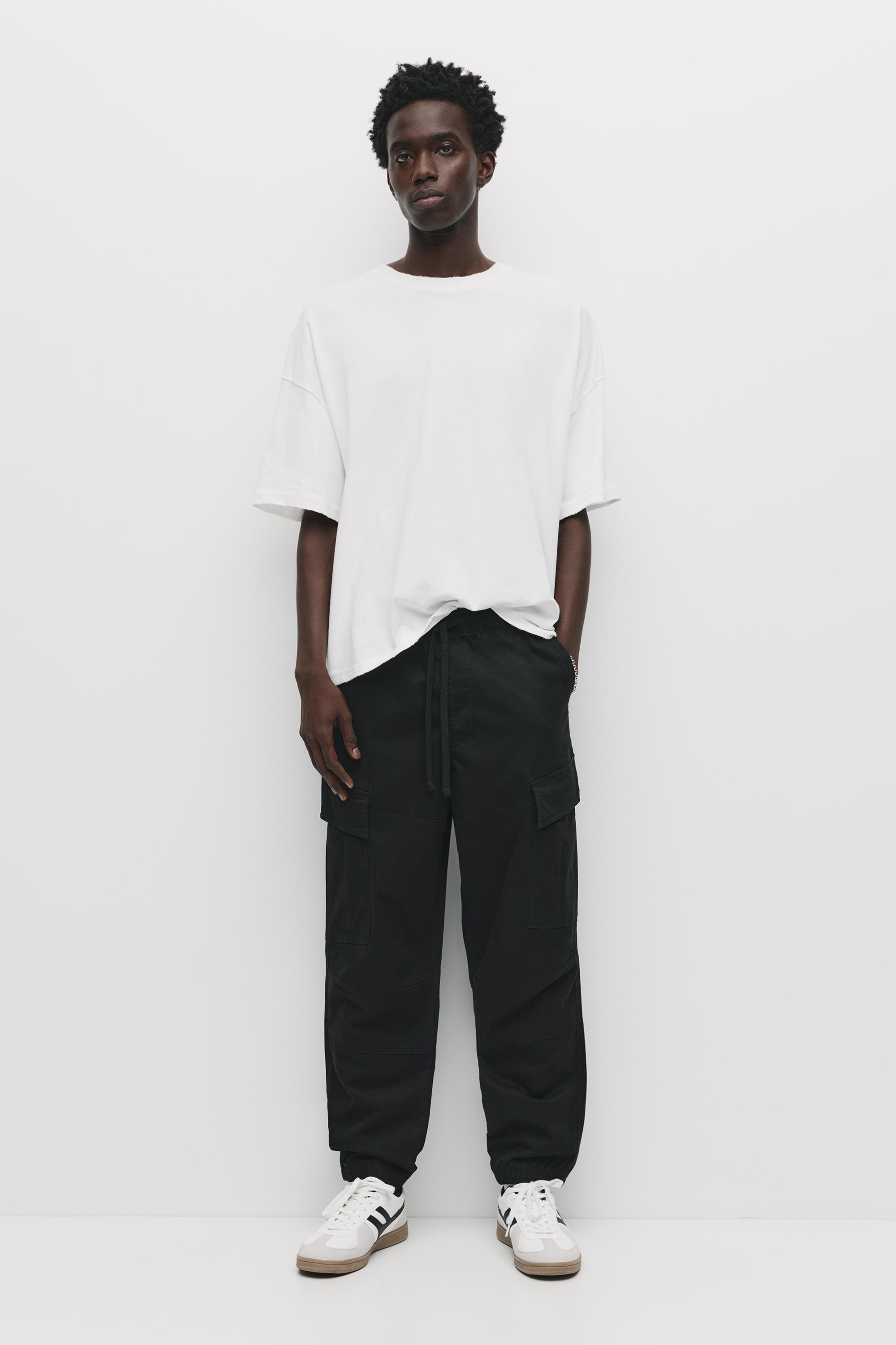 Cargo jogger trousers — Black