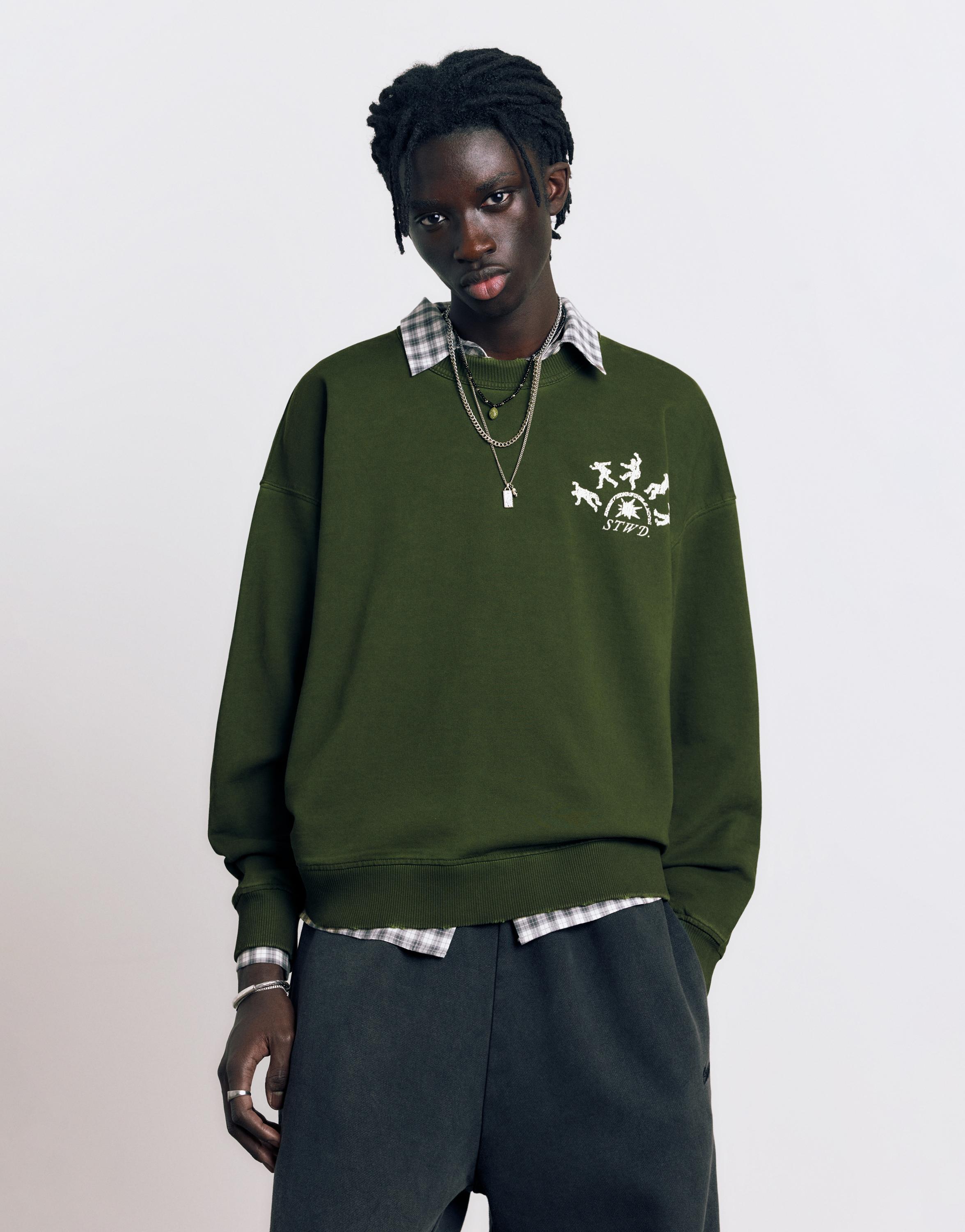 Acid green graphic sweatshirt — Green
