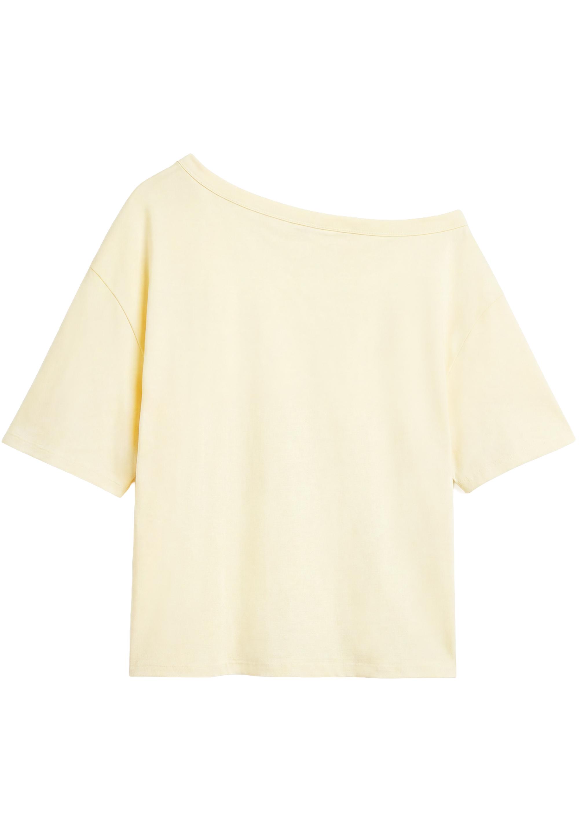 Asymmetric short sleeve T-shirt — Yellow