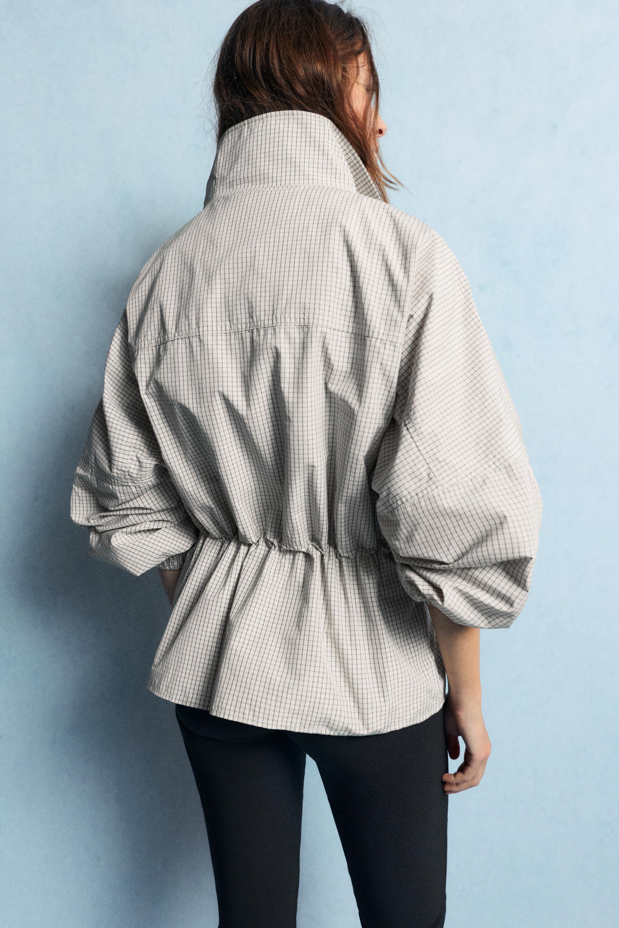 Pull&Bear Dik yaka büzgülü ceket görsel 8