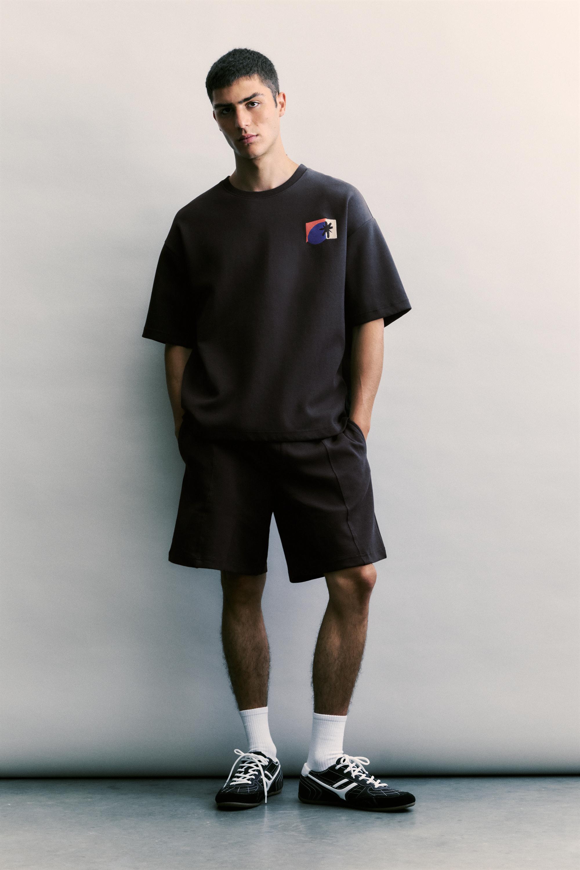Interlock jogger Bermuda shorts — Black