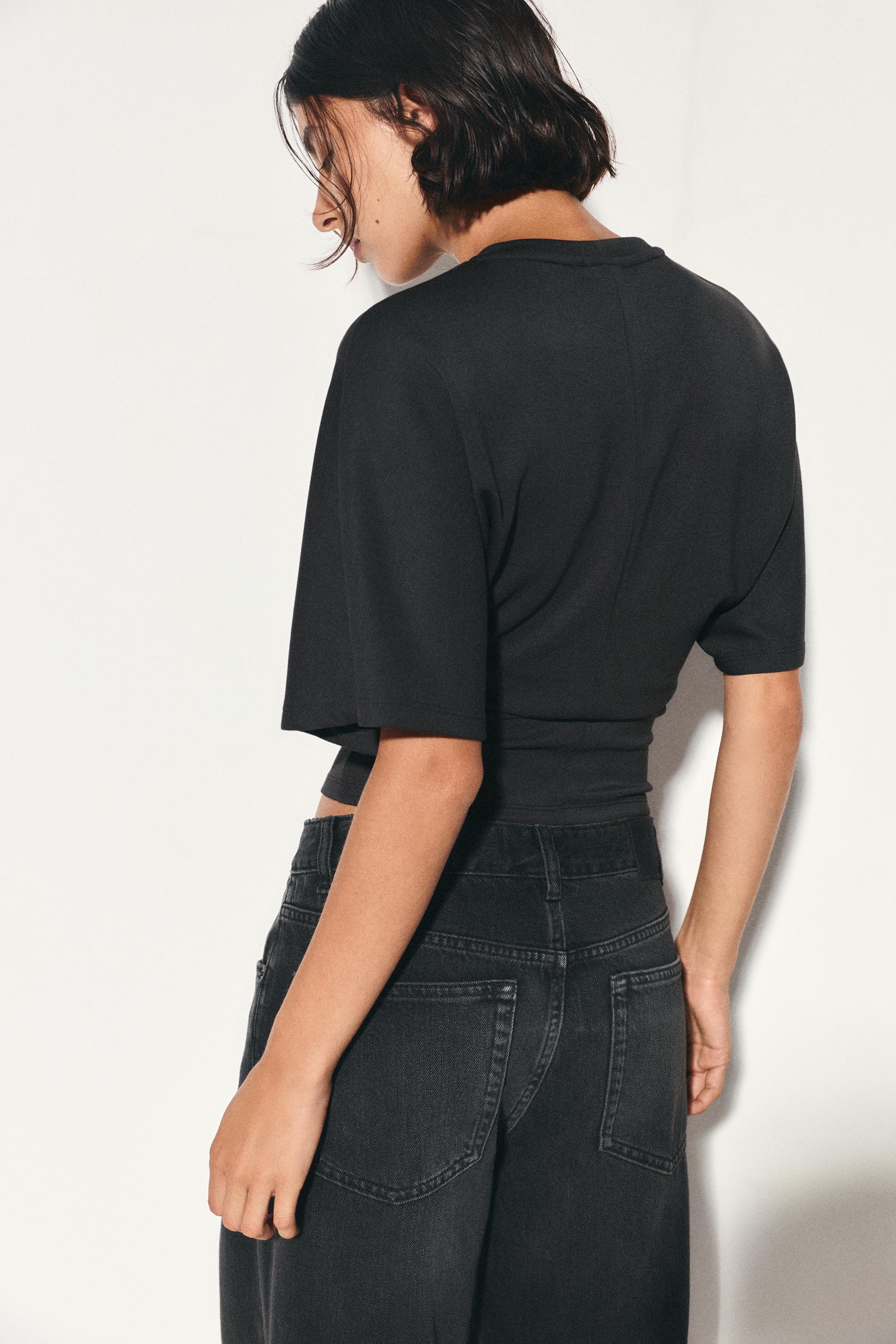 Modal batwing sleeve T-shirt — Anthracite grey