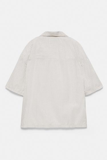 Short sleeve check shirt — Grey marl 7