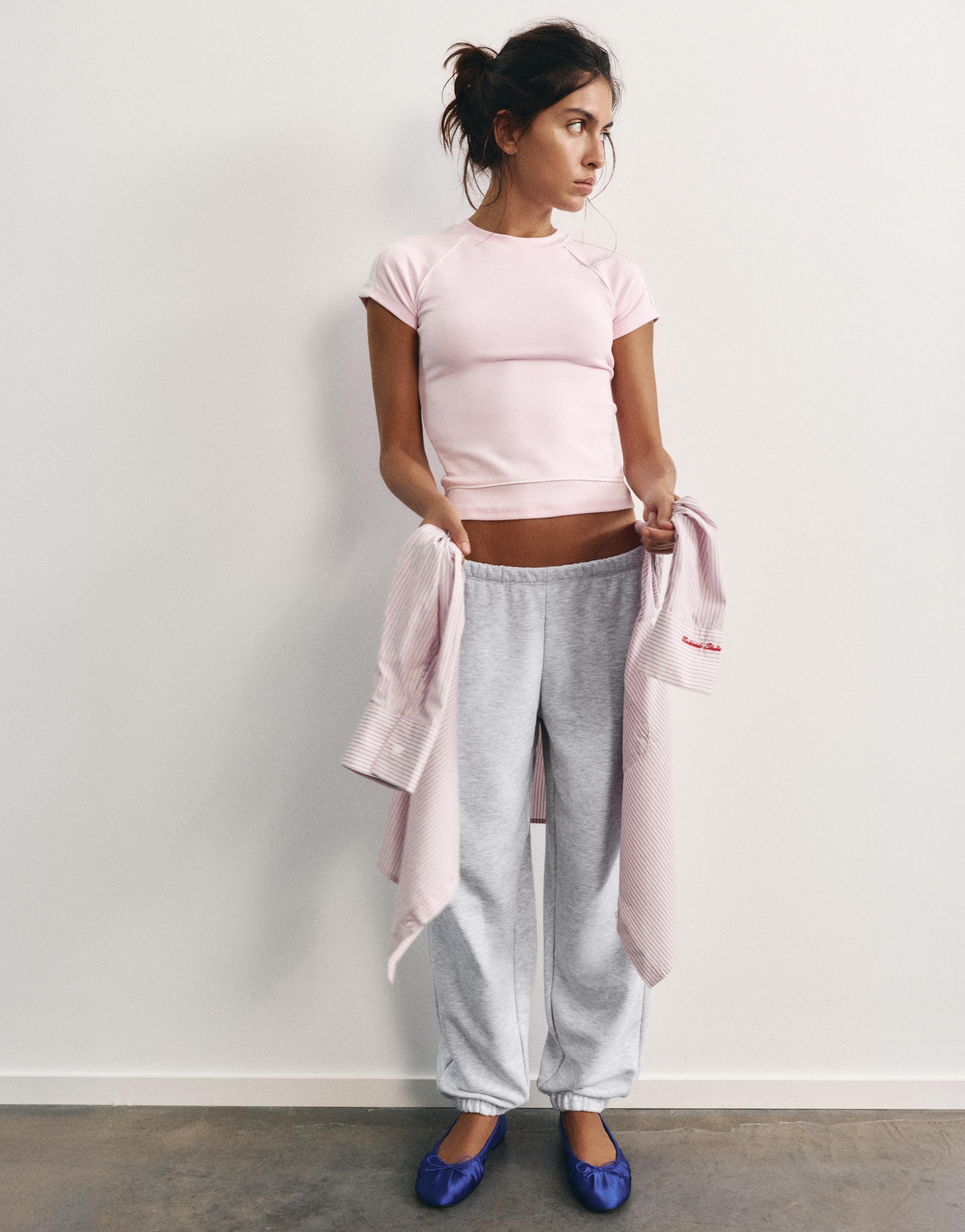 Basic jogger trousers — Grey marl