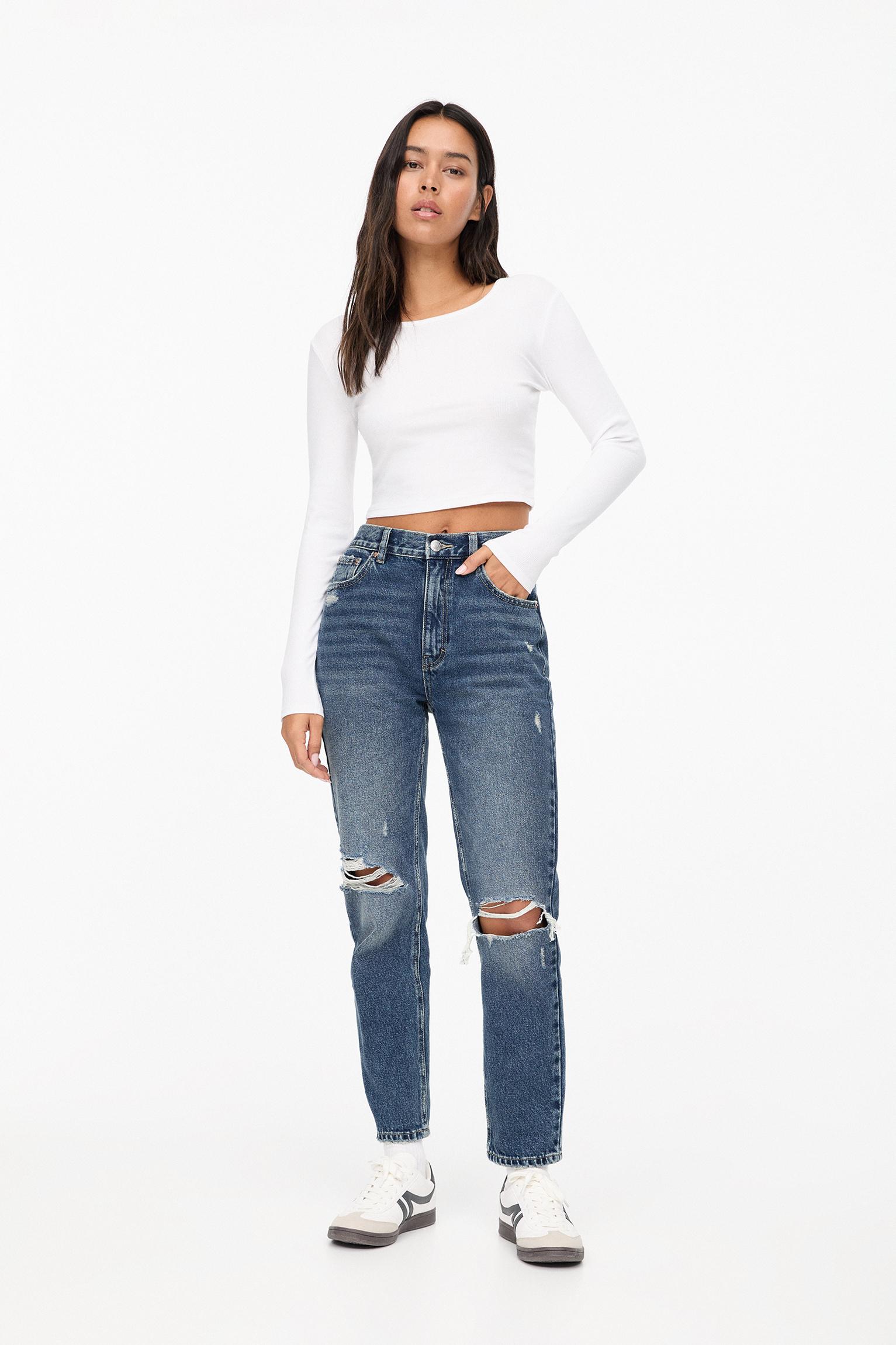 Jeans pull and bear shops mom