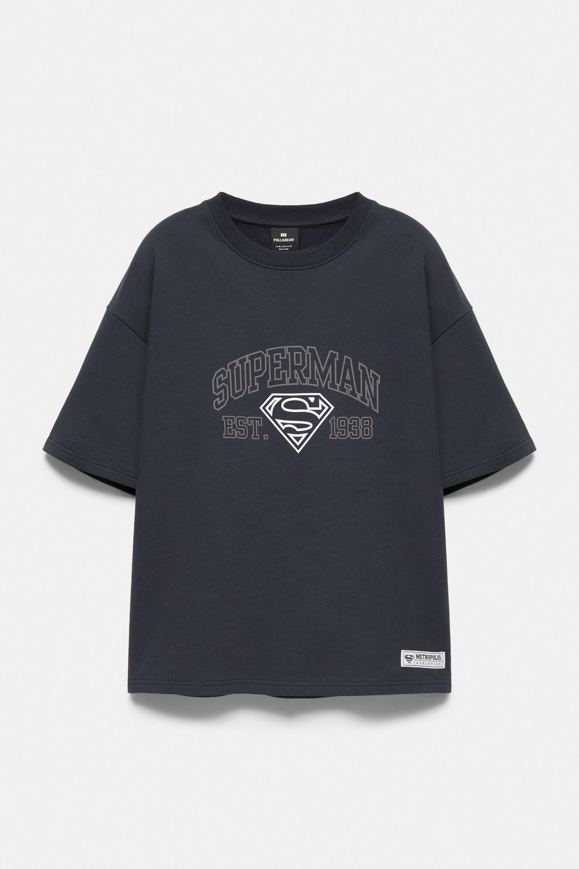 Superman short sleeve sweatshirt — Dark navy