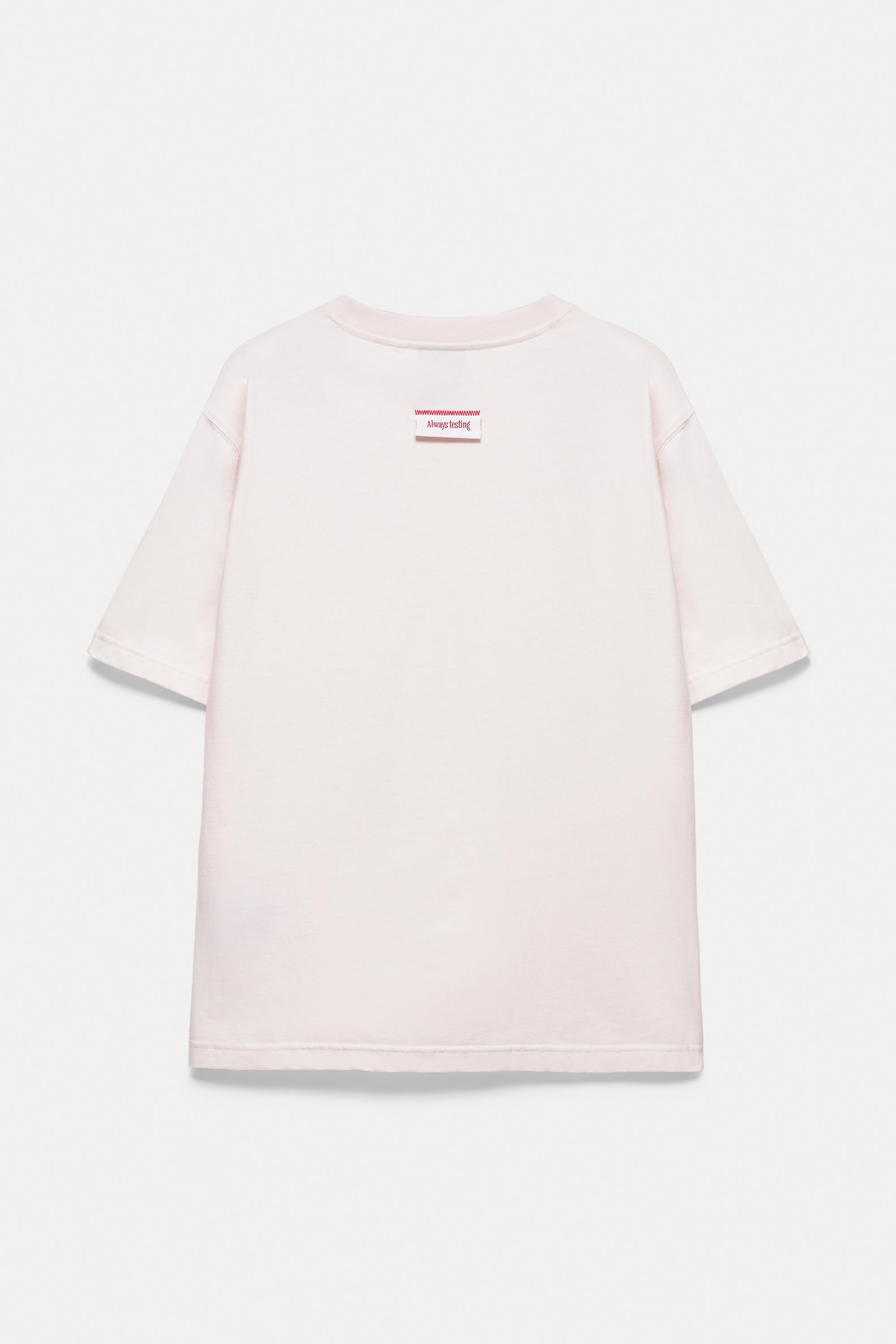 STWD Studio label T-shirt — Pastel pink