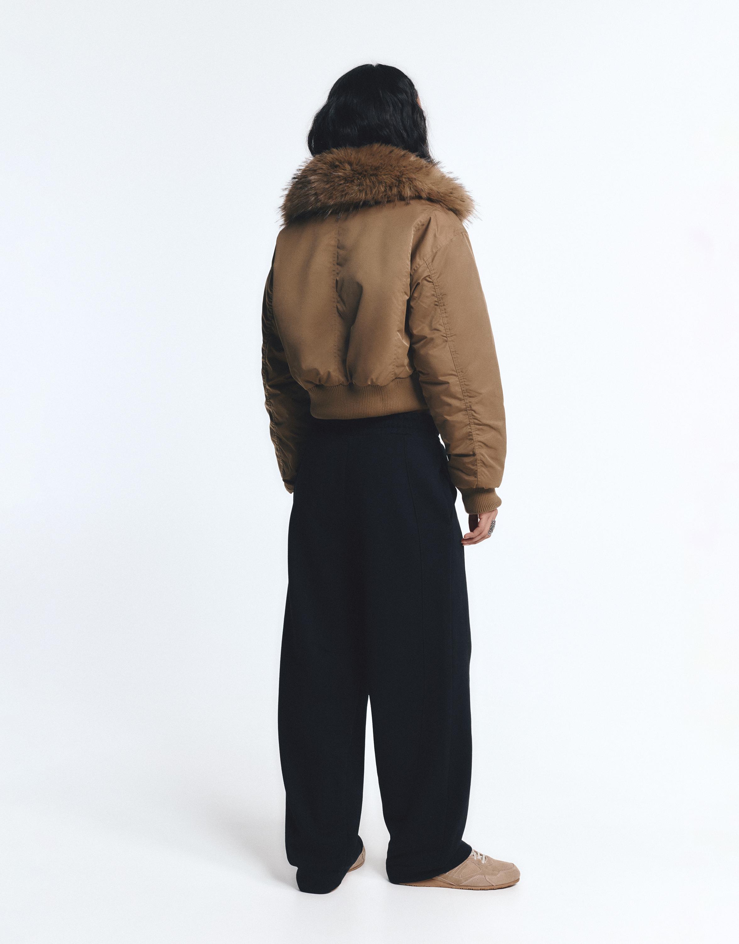 Barrel fit tracksuit trousers — Black