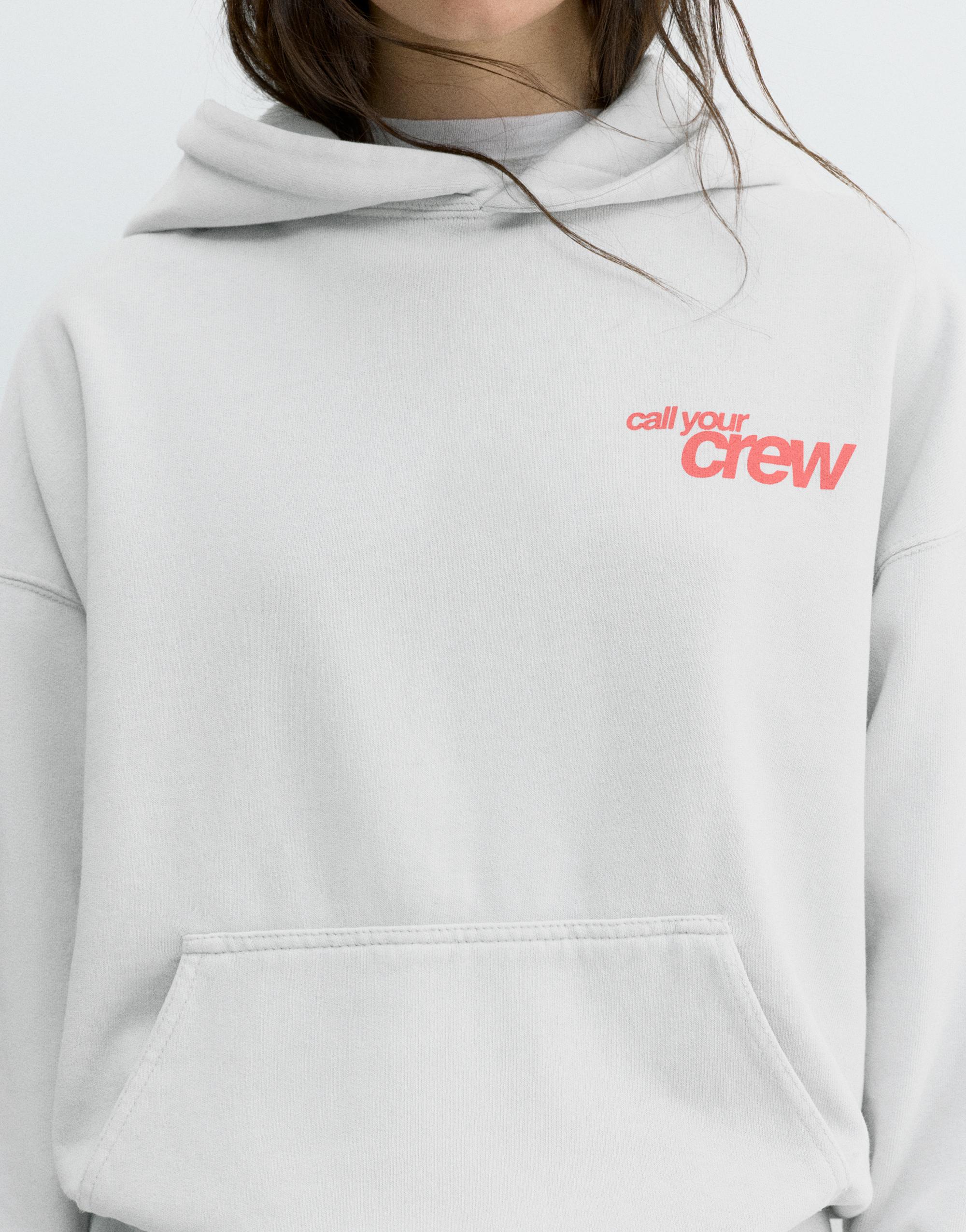 Kapüşonlu crew studios sweatshirt - Görsel 10