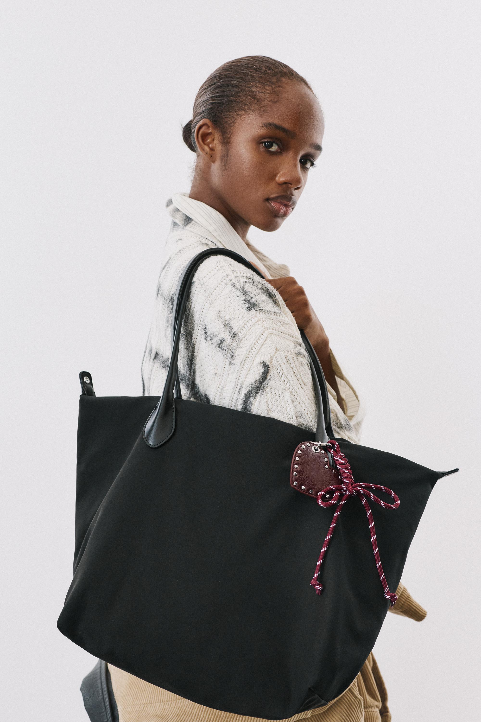 Süslemeli naylon shopper çanta - Görsel 31