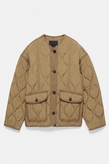 Puffer jacket with pockets — Dark khaki 7
