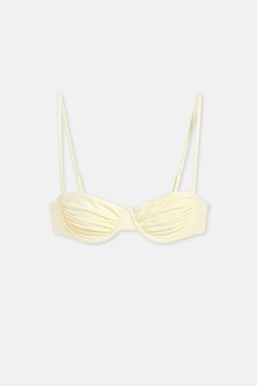 Balconette bikini top — Pastel yellow 5