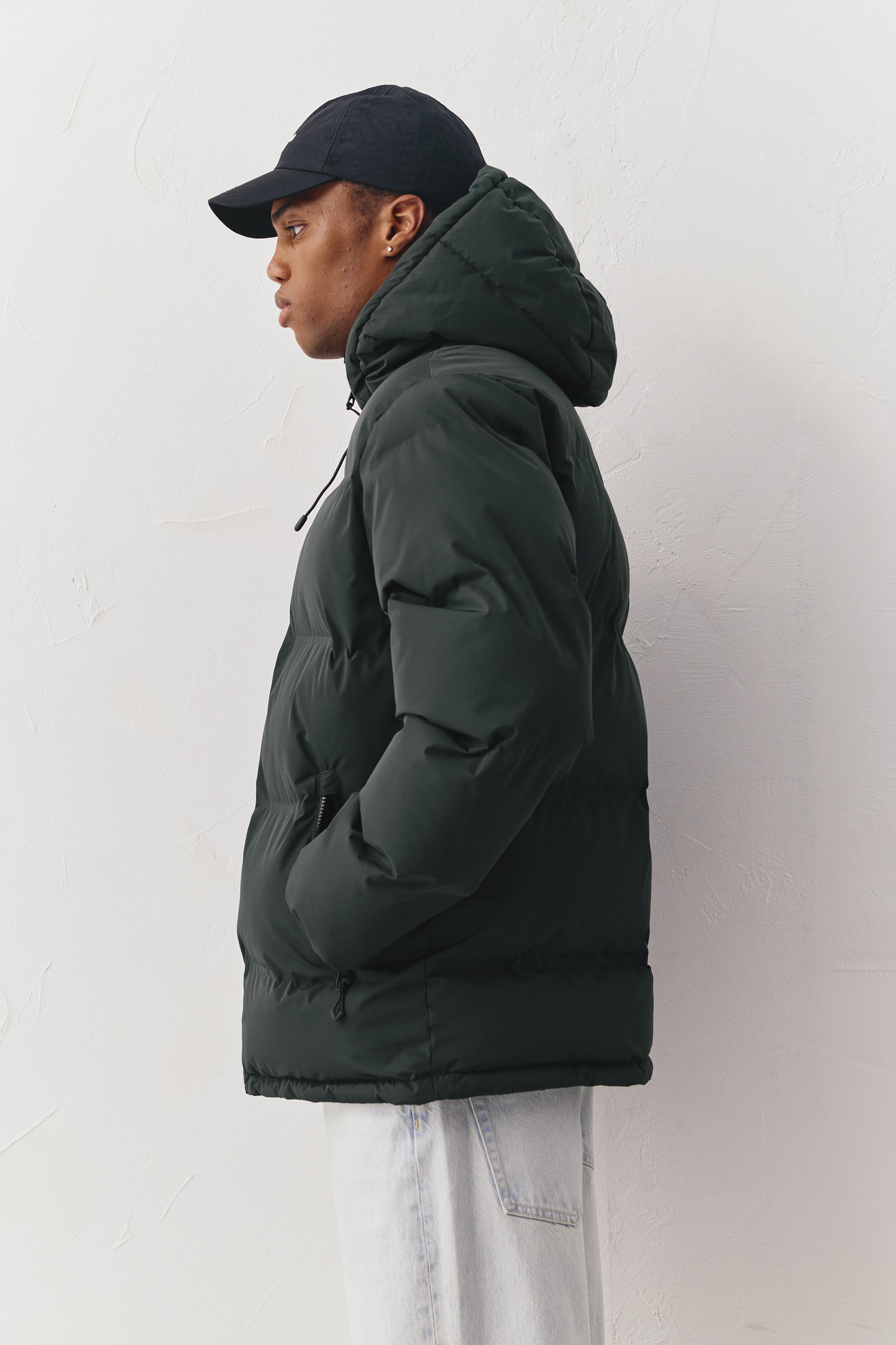 Kapüşonlu, ısıyla mühürlenmiş şişme ceket - Görsel 41