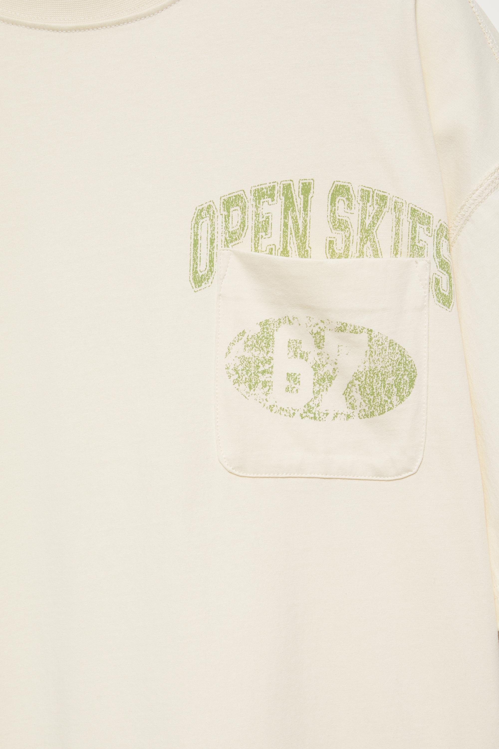 Relaxed fit graphic pocket T-shirt — Off white