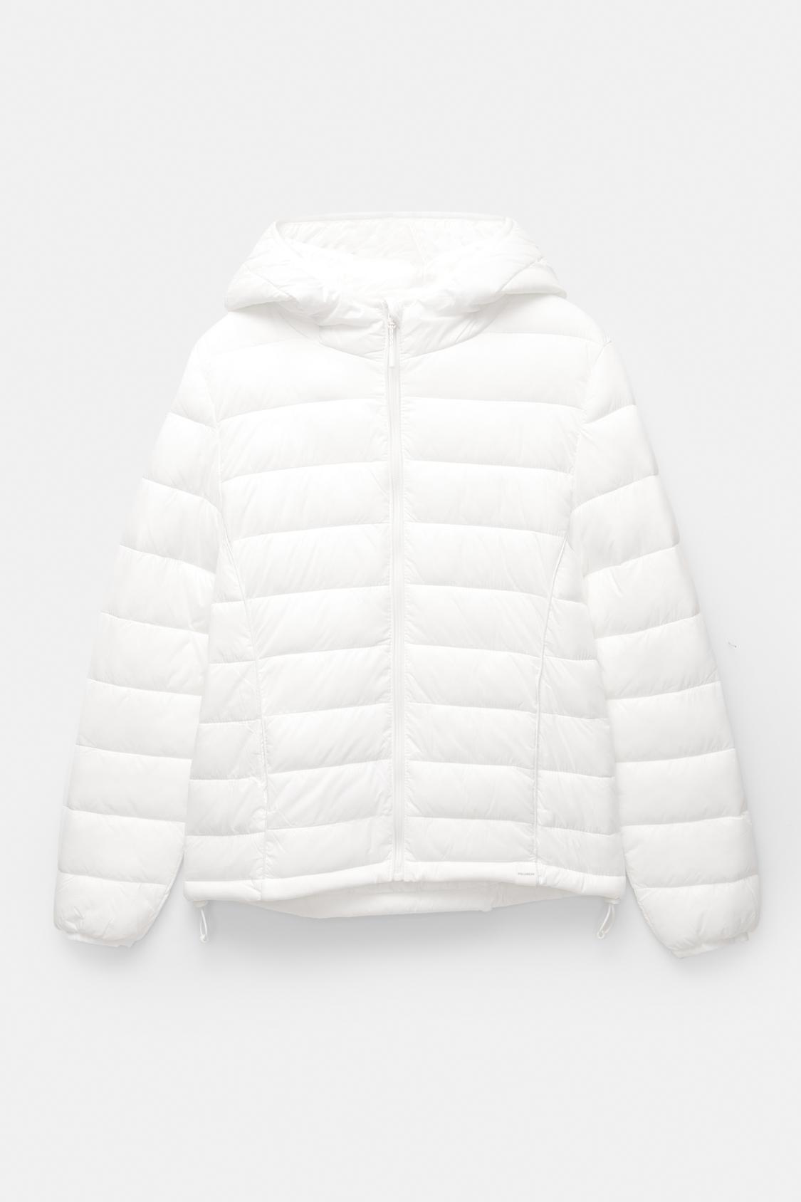 Chaqueta Acolchada Chamarra Pull And Bear Blanca Chamarra