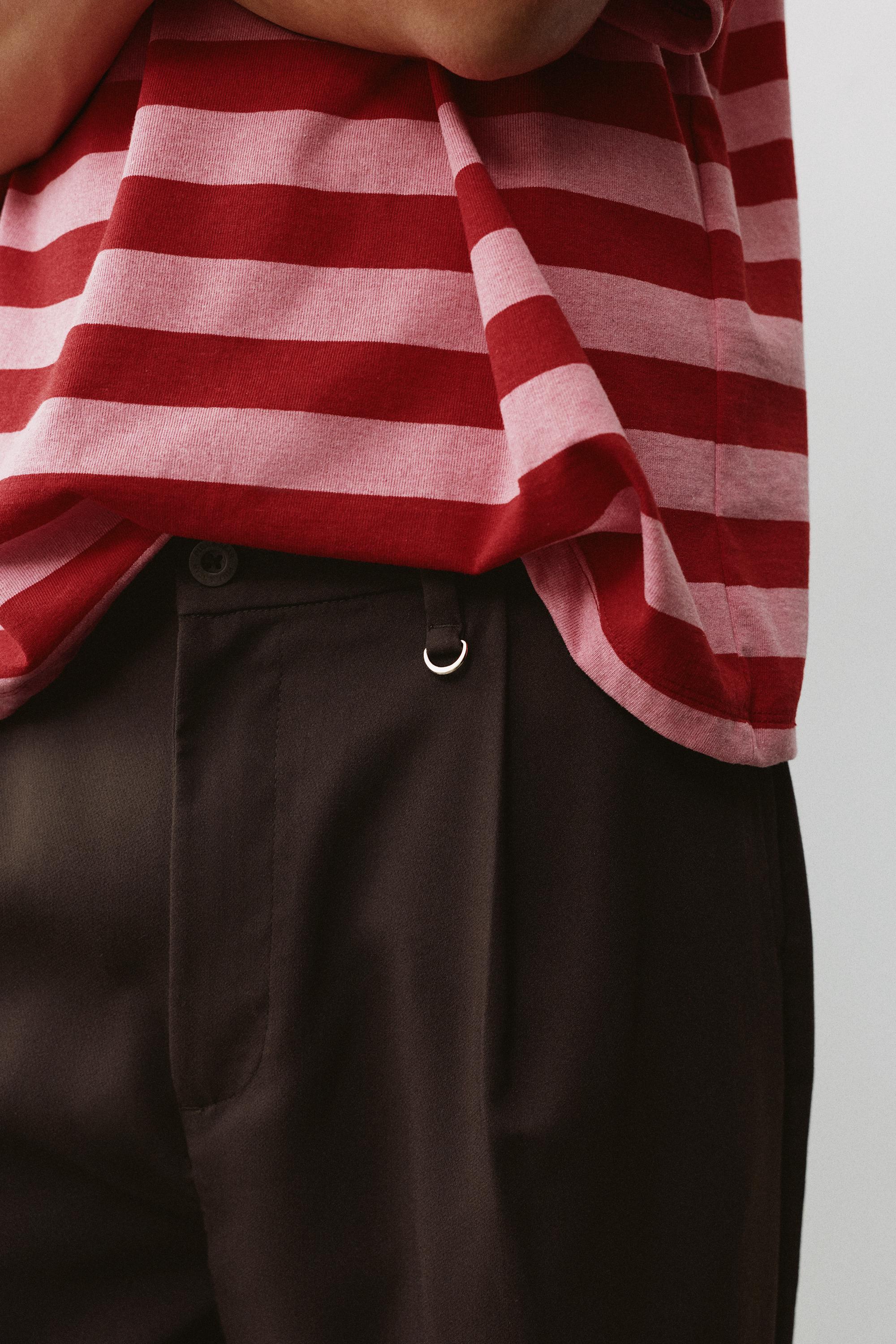 Tailored darted trousers — Brown