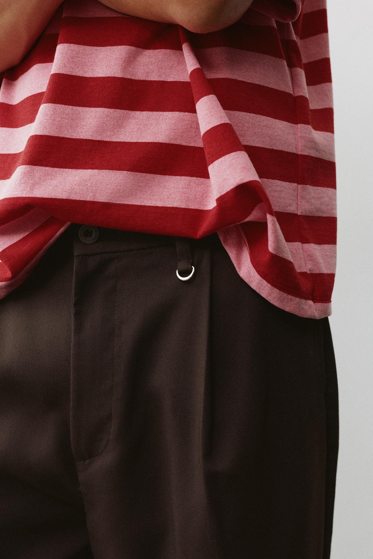 Tailored darted trousers — Brown