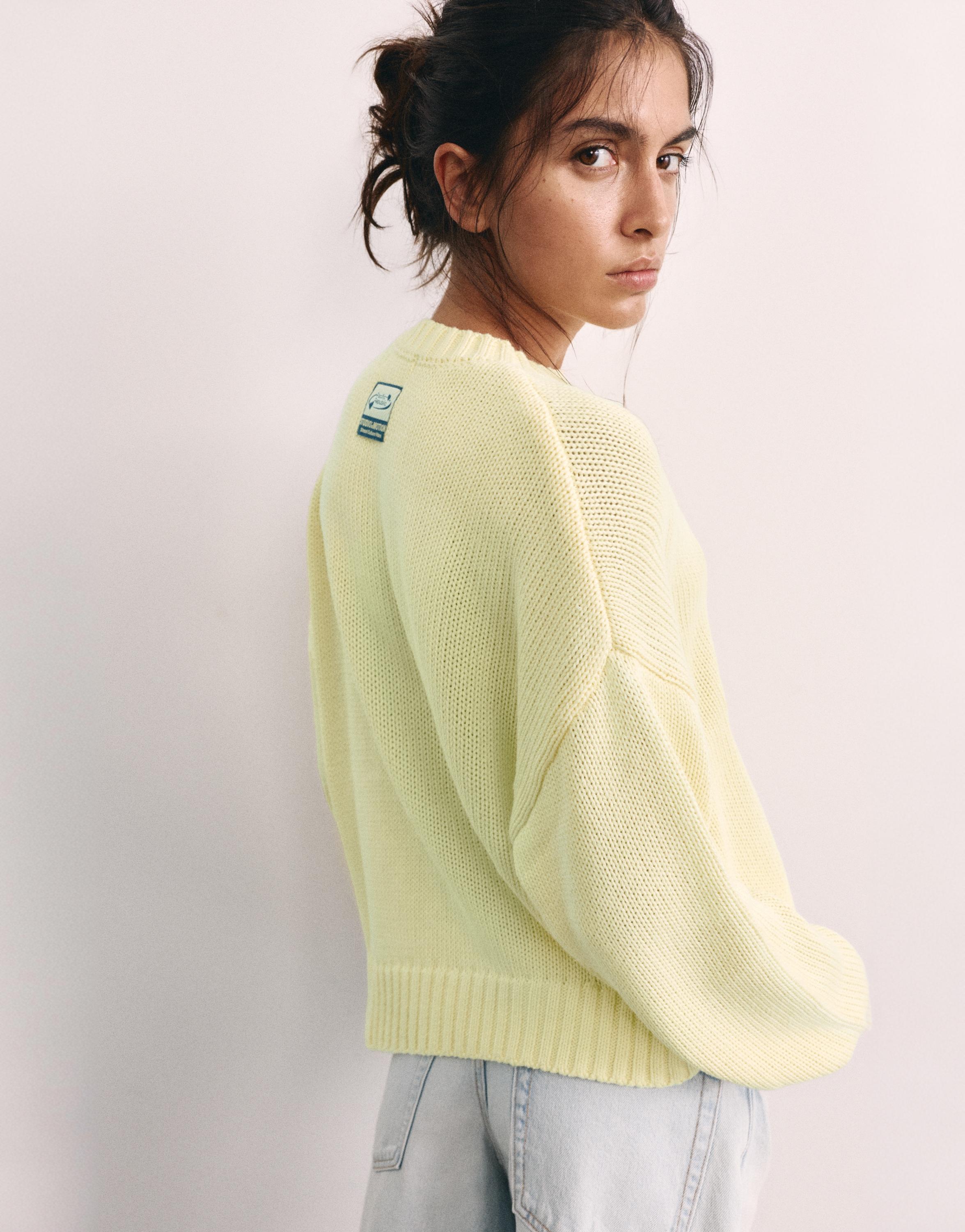 Oversize heart jumper — Yellow