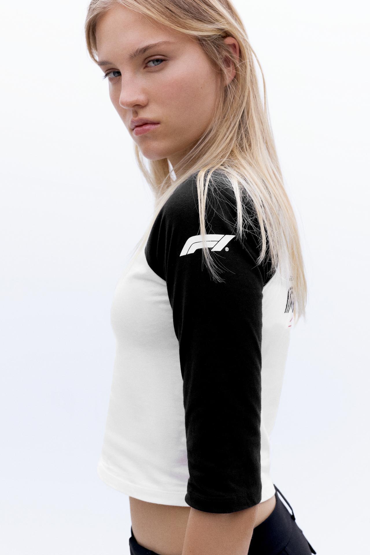 Disney x F1 graphic raglan T-shirt — Ice