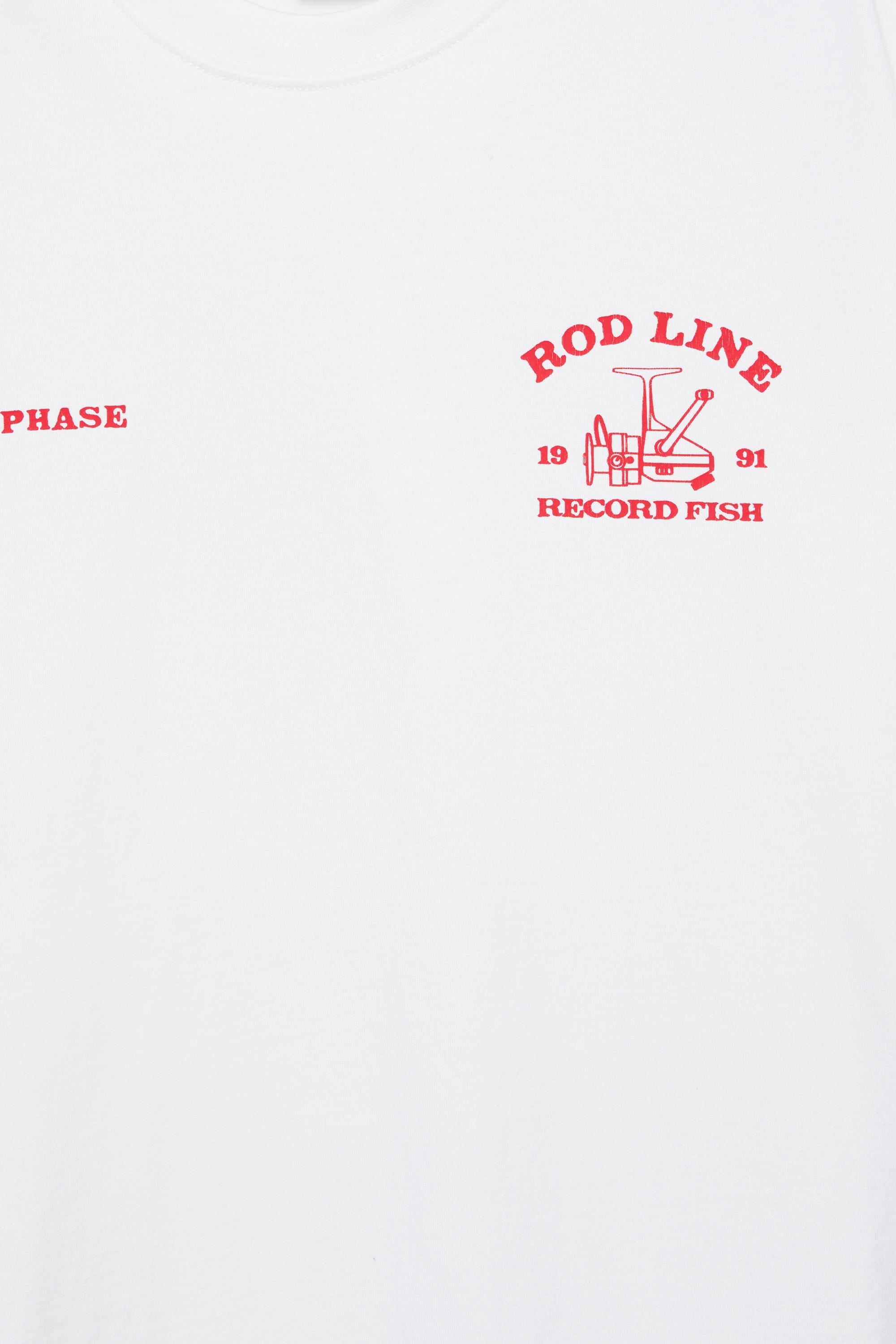 Balık grafik baskılı t-shirt - Görsel 5