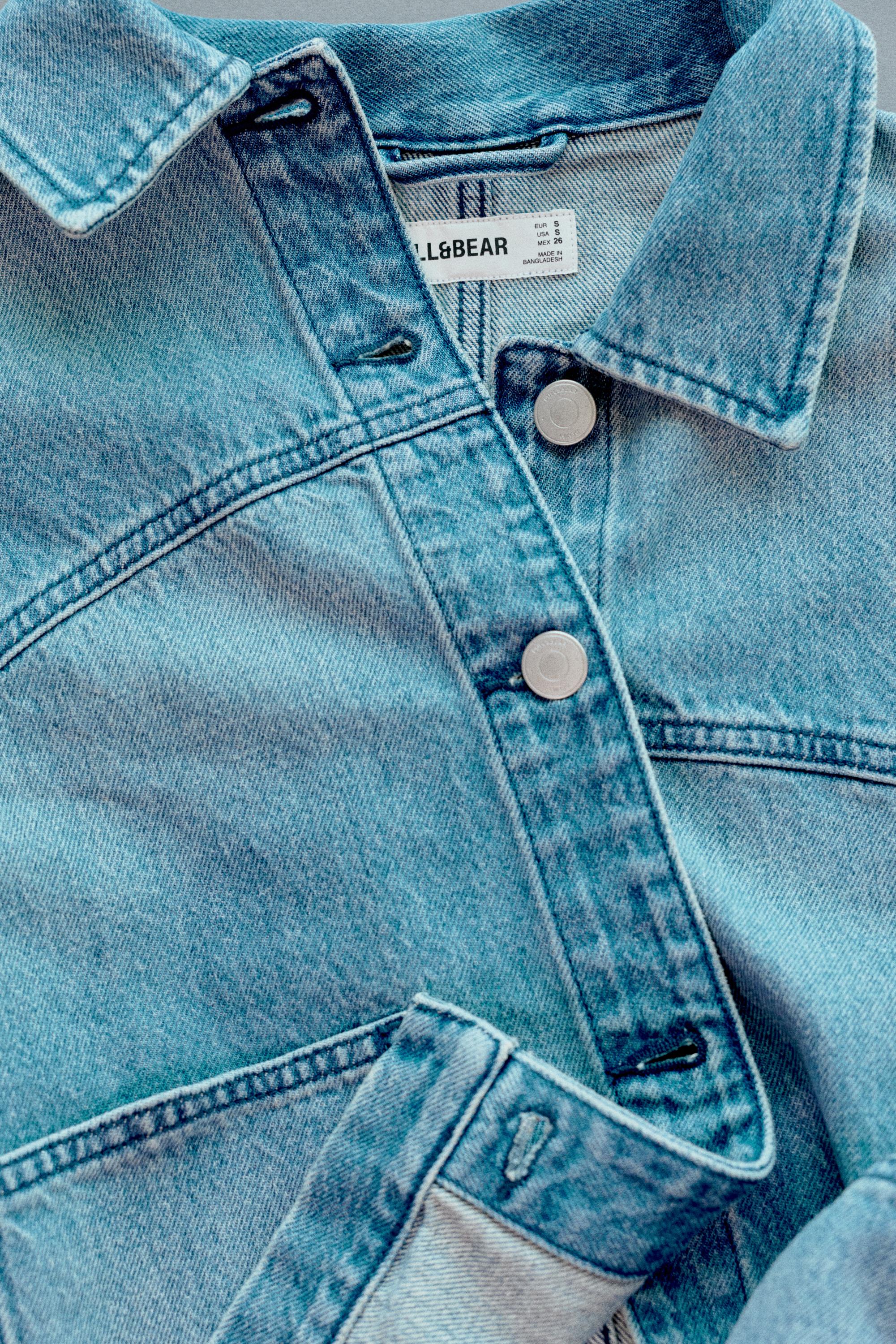 Boxy denim overshirt — Pale blue