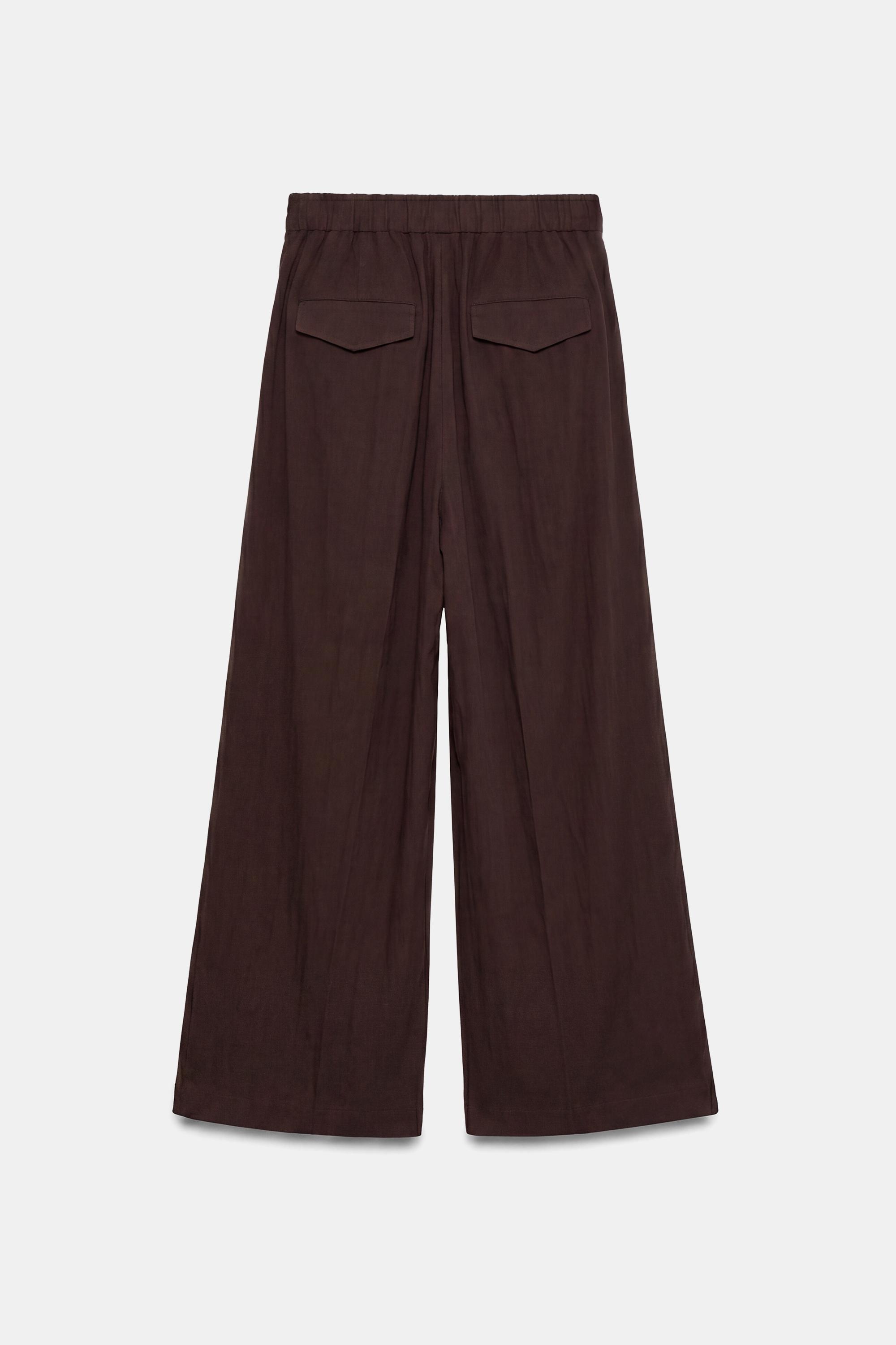 Darted smart trousers — Brown