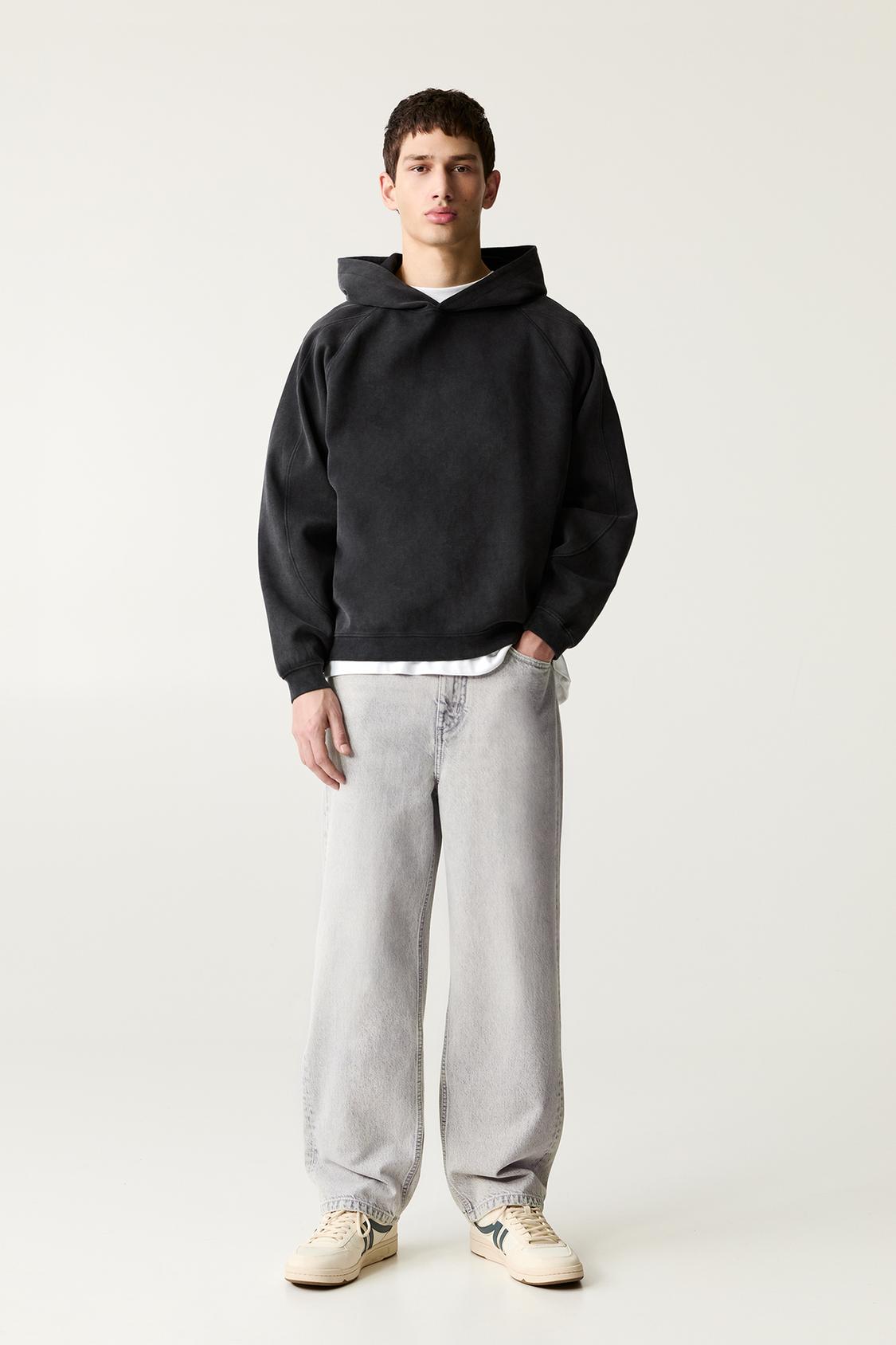 Pull And Bear Jean Bicolore Noir Et Bleu Pull And Bear Veste En