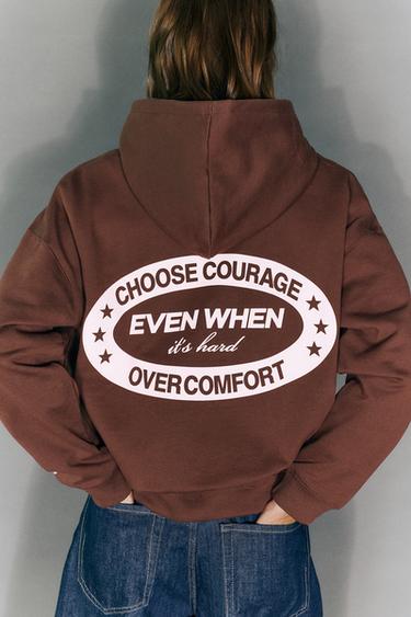 Graphic hoodie — Brown 2
