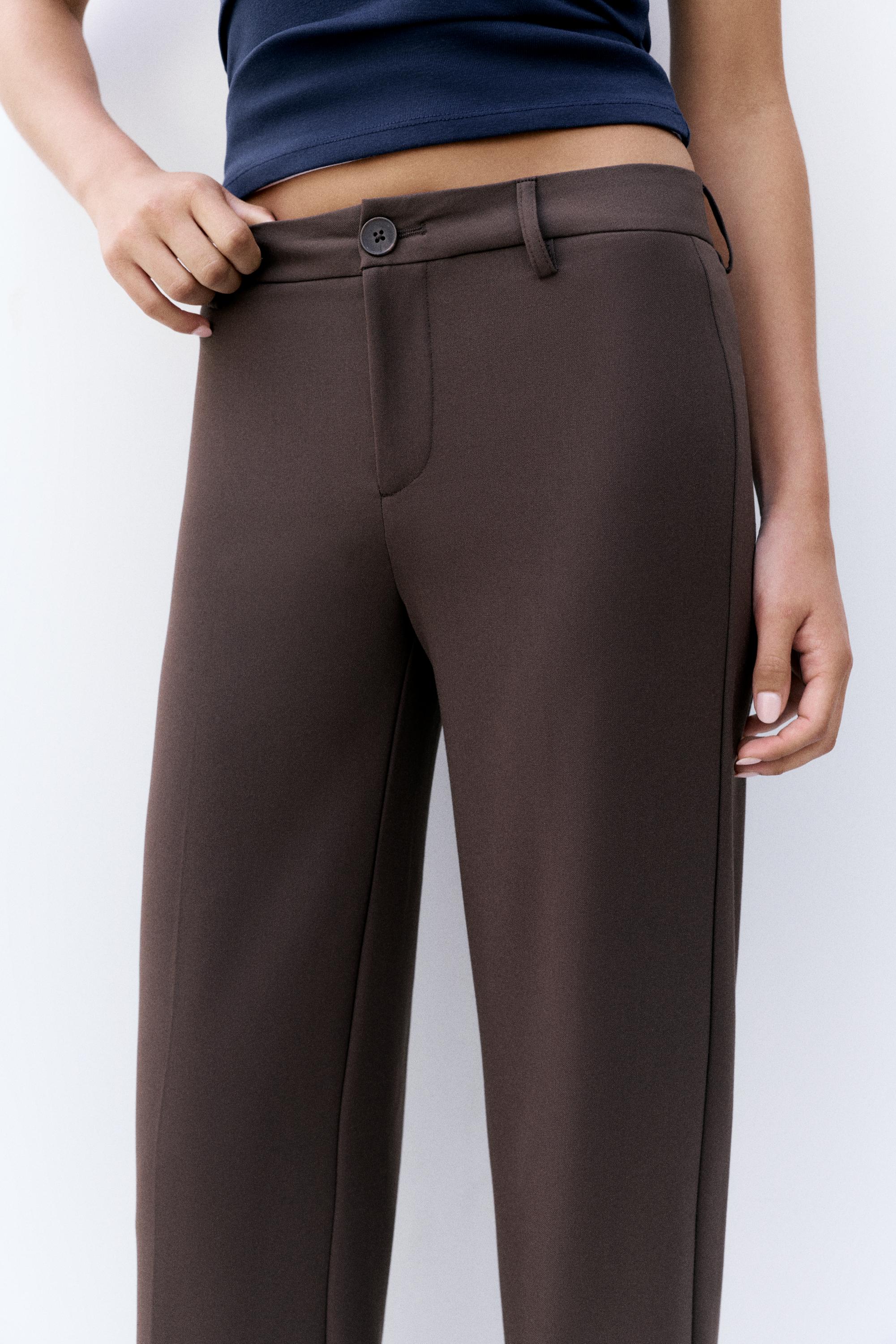 Straight-leg smart trousers — Brown