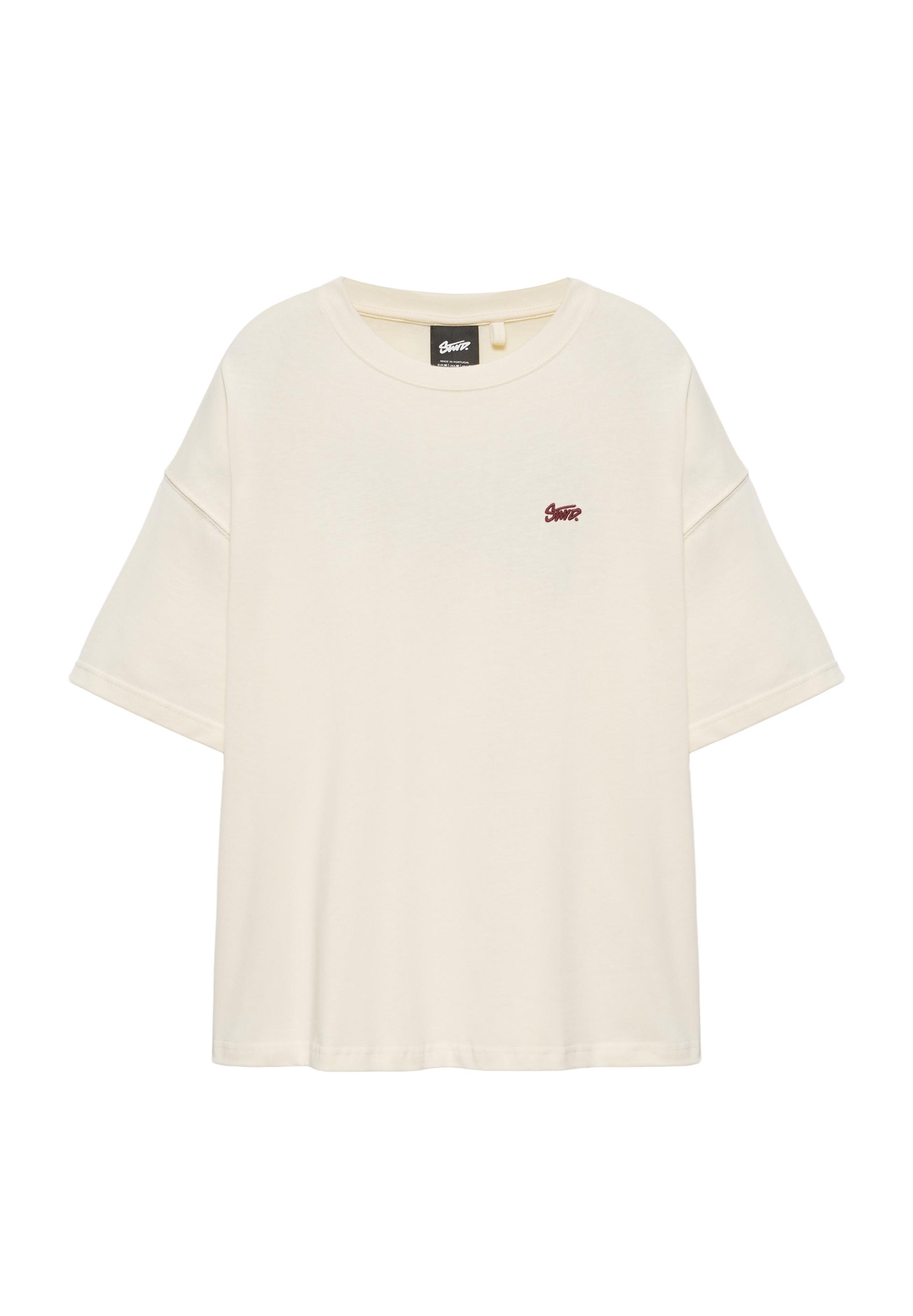 Boxy STWD logo T-shirt — Ecru
