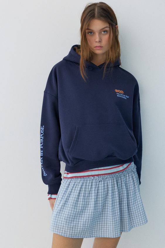 Pull&Bear - sweat à capuche - Bleu marine | ASOS