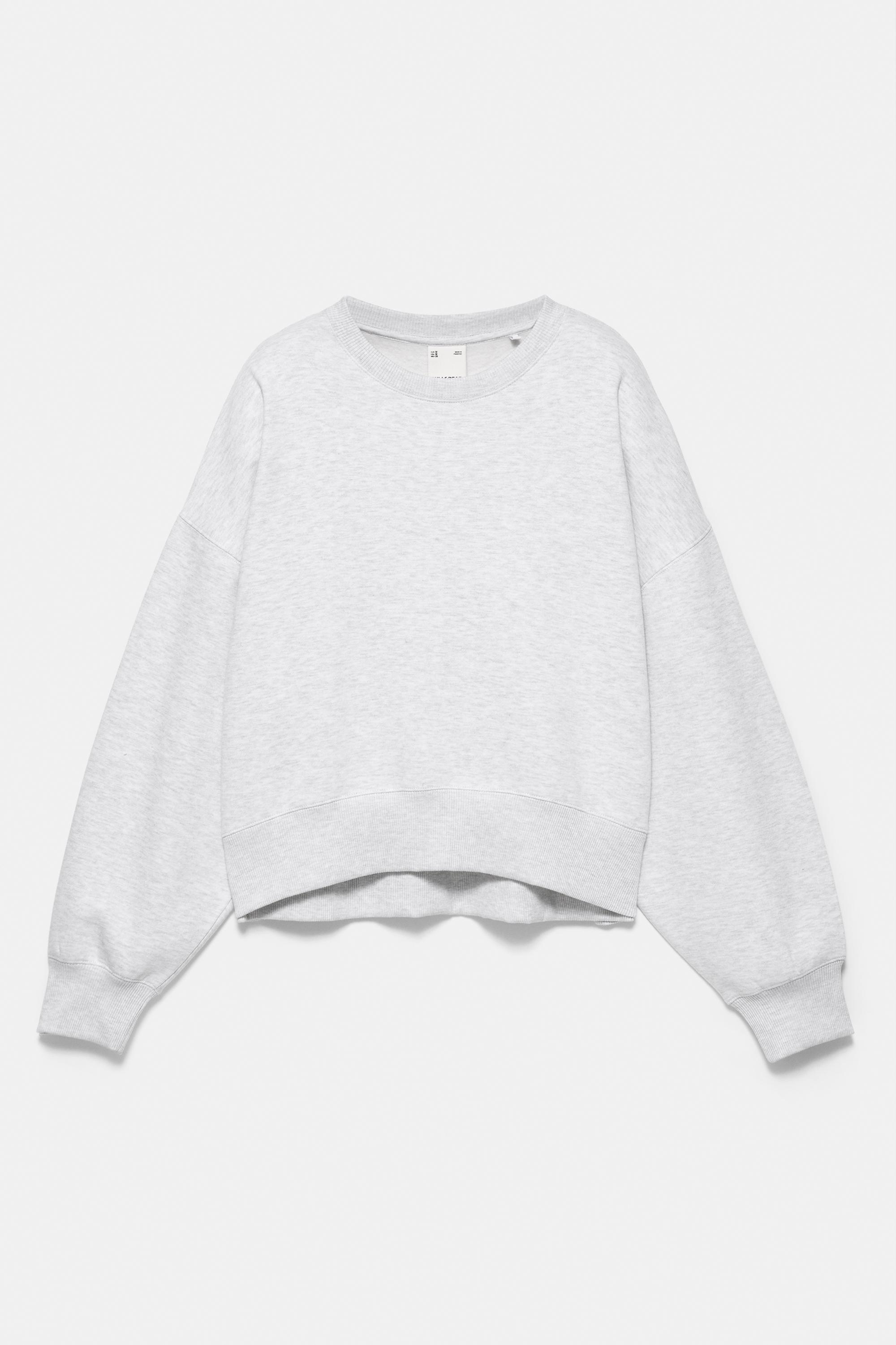 Round neck sweatshirt — Grey marl